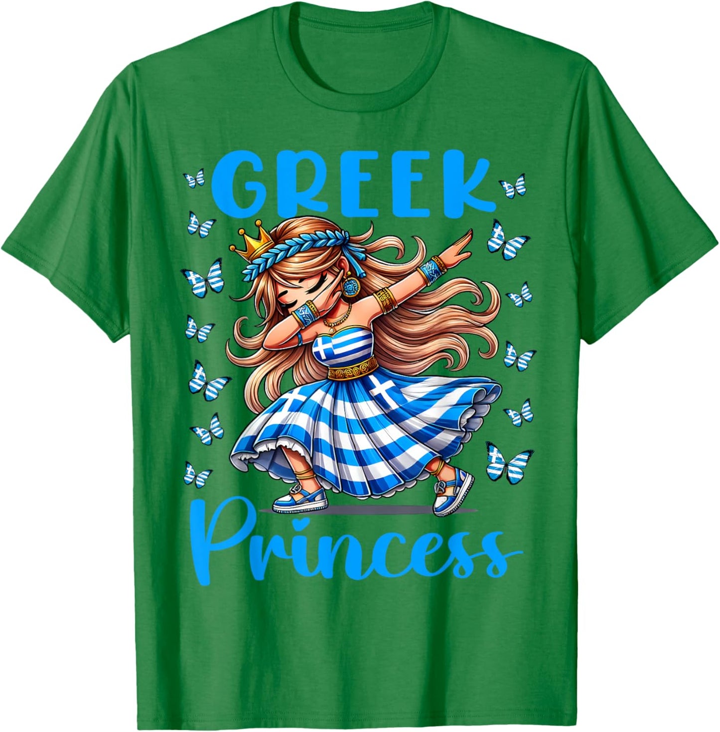 Greek Princess Dabbing for girls & kids T-Shirt - T-Shirt | Irish Green