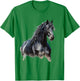 Horse paint Equestrian Friesian Horse Beautiful Watercolor T-Shirt - T-Shirt | Irish Green