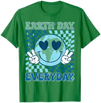 Funny Earth Day Everyday Groovy Hippie Planet Anniversary T-Shirt - T-Shirt | Irish Green