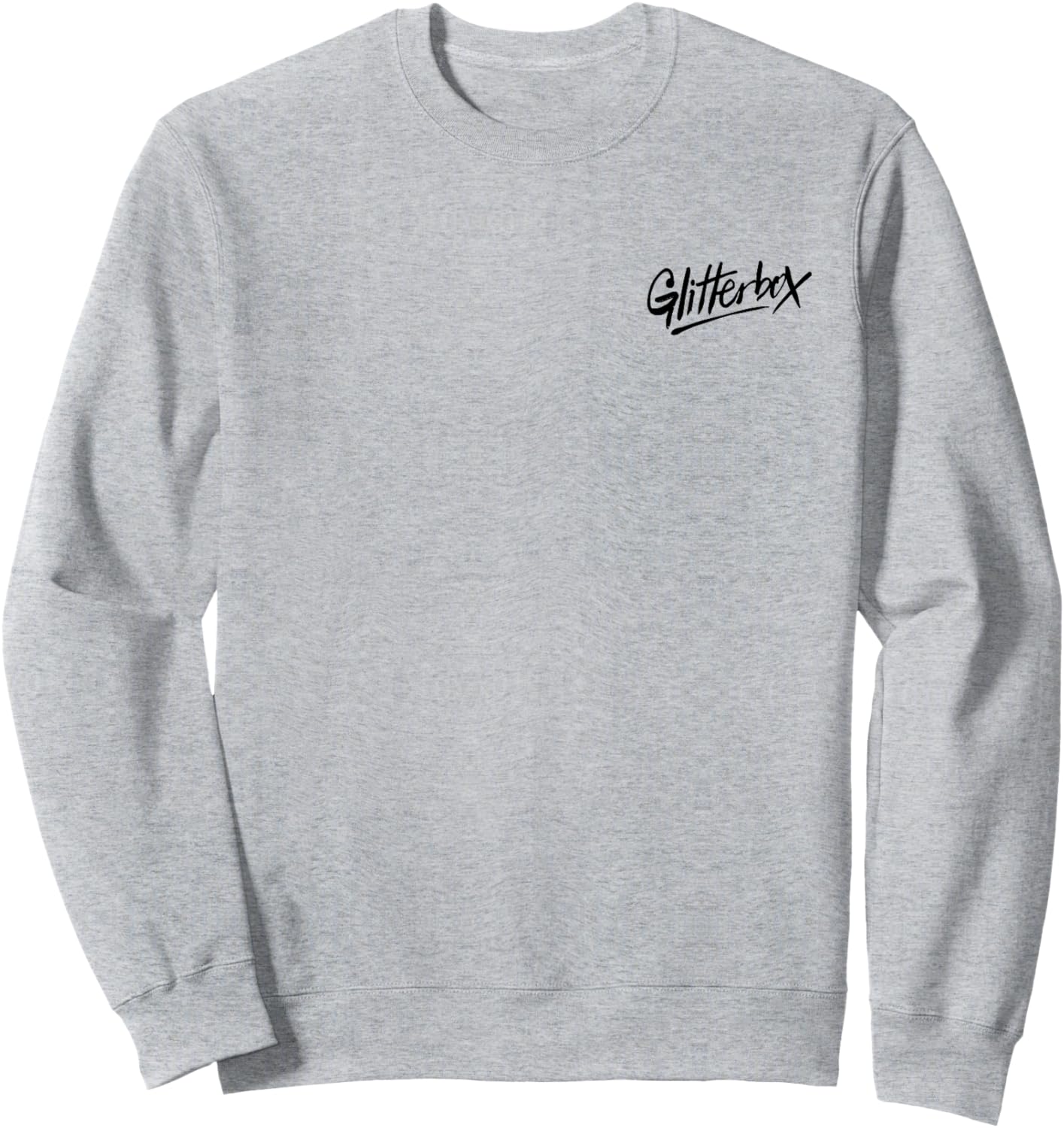 Glitterbox Black Logo Pocket Print Sweatshirt - Sweatshirt | Ash