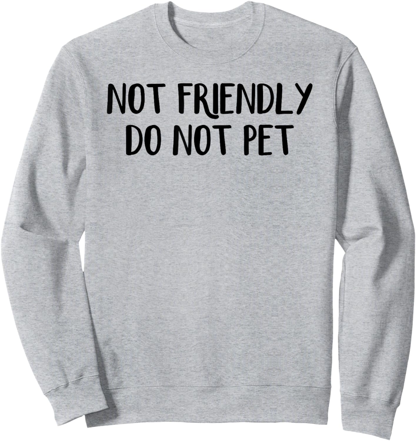 Not Friendly Do Not Pet Sweatshirt - Sweatshirt | Ash