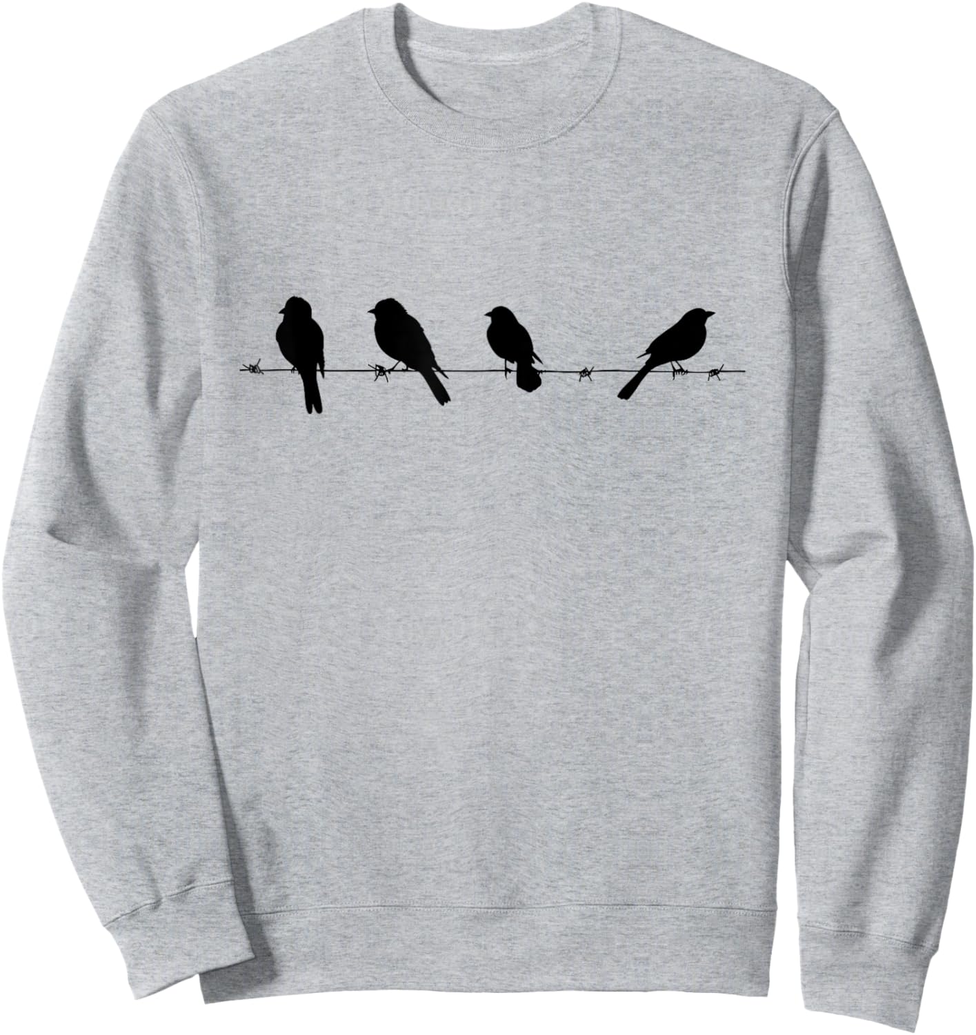 Backyard Bird Watching Watcher Birder Birds on a Branch Sweatshirt - Sweatshirt | Ash