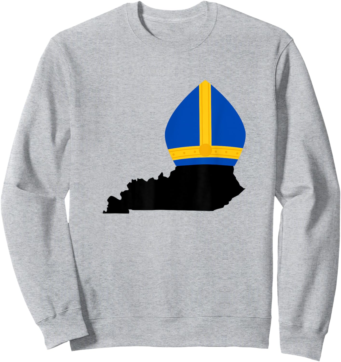 State of Kentucky with Pope Hat Sweatshirt - Sweatshirt | Ash