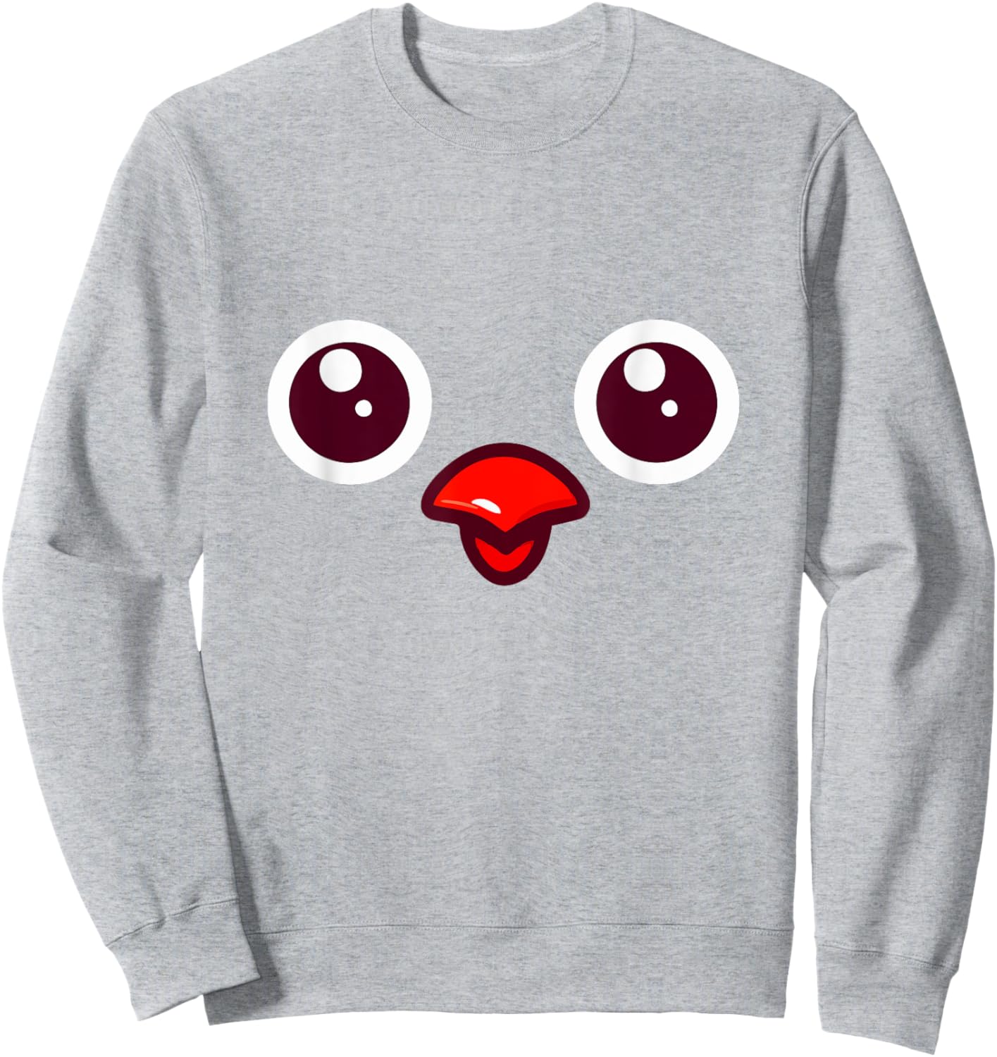 Cute Yellow Chick Face Costume For Kids Farm Animal Meme Sweatshirt - Sweatshirt | Ash