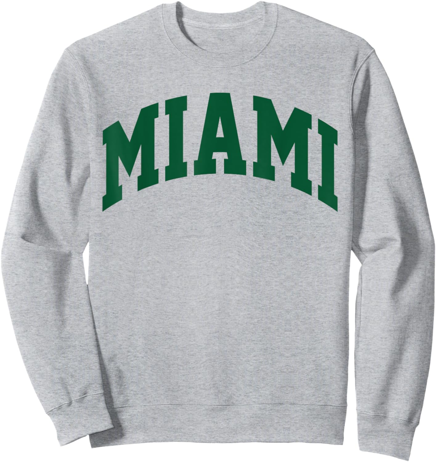 Retro Miami Men Miami Women Vintage Green Orange FL Souvenir Sweatshirt - Sweatshirt | Ash