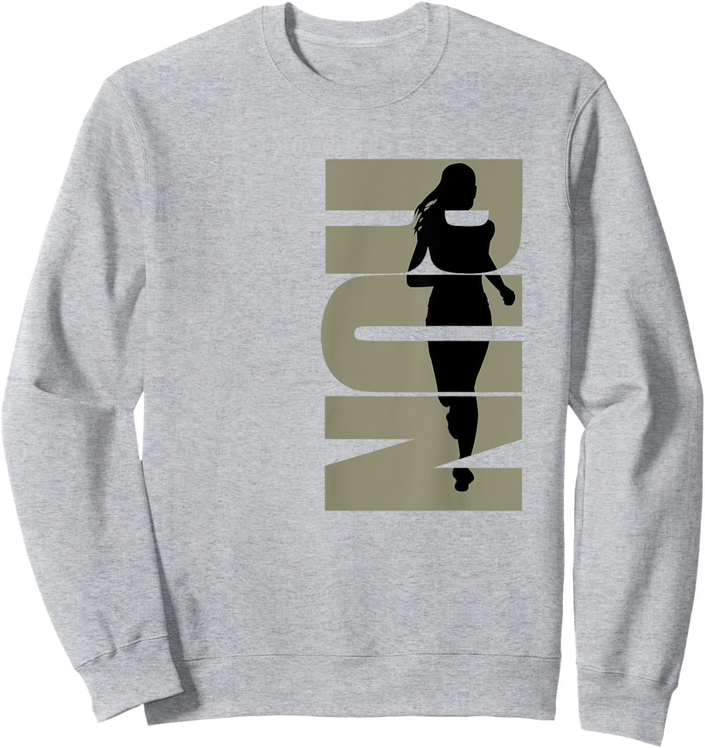 Ladies Run logo sand Sweatshirt - Sweatshirt | Ash