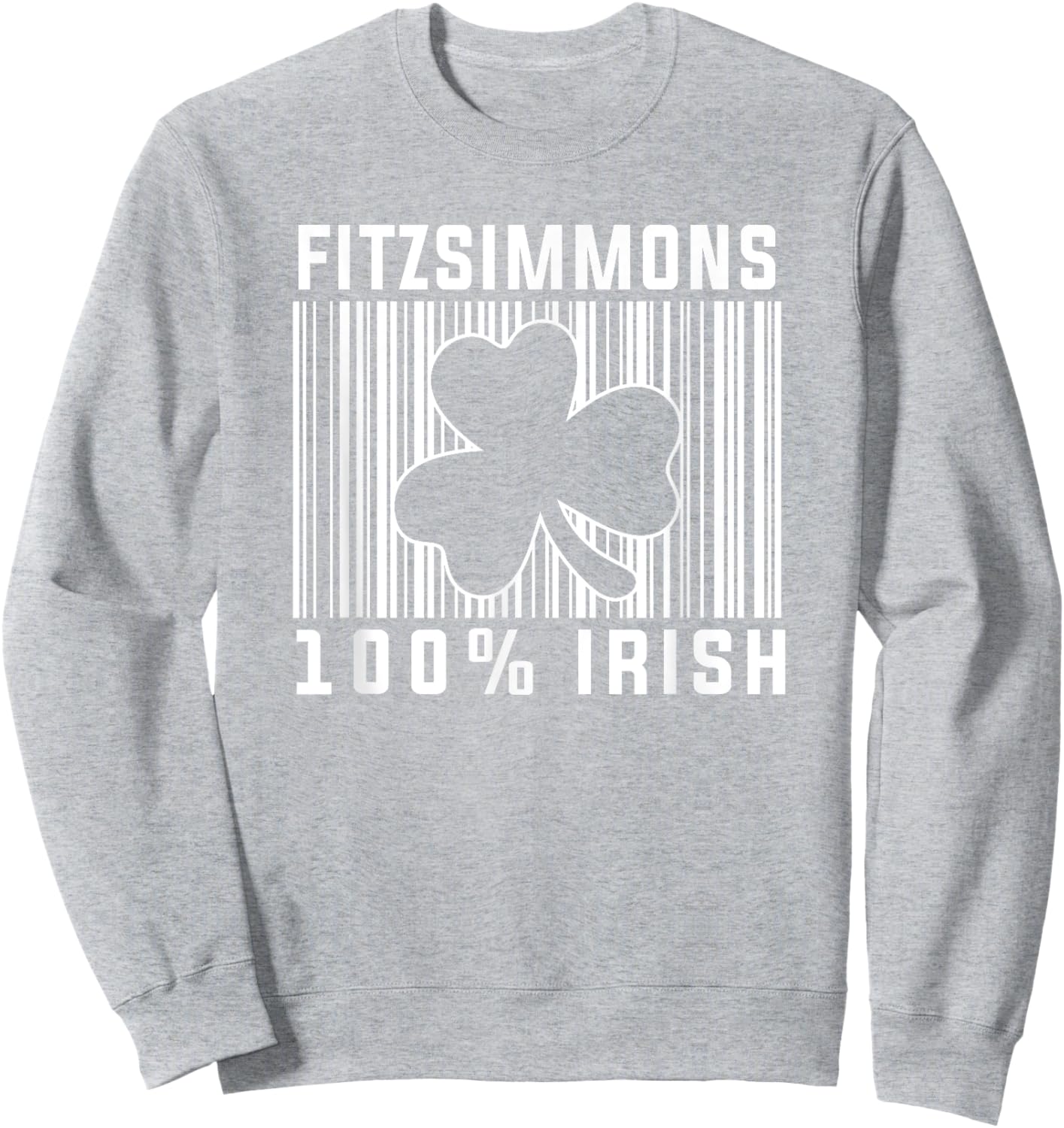 Fitzsimmons Irish Family Name Sweatshirt - Sweatshirt | Ash