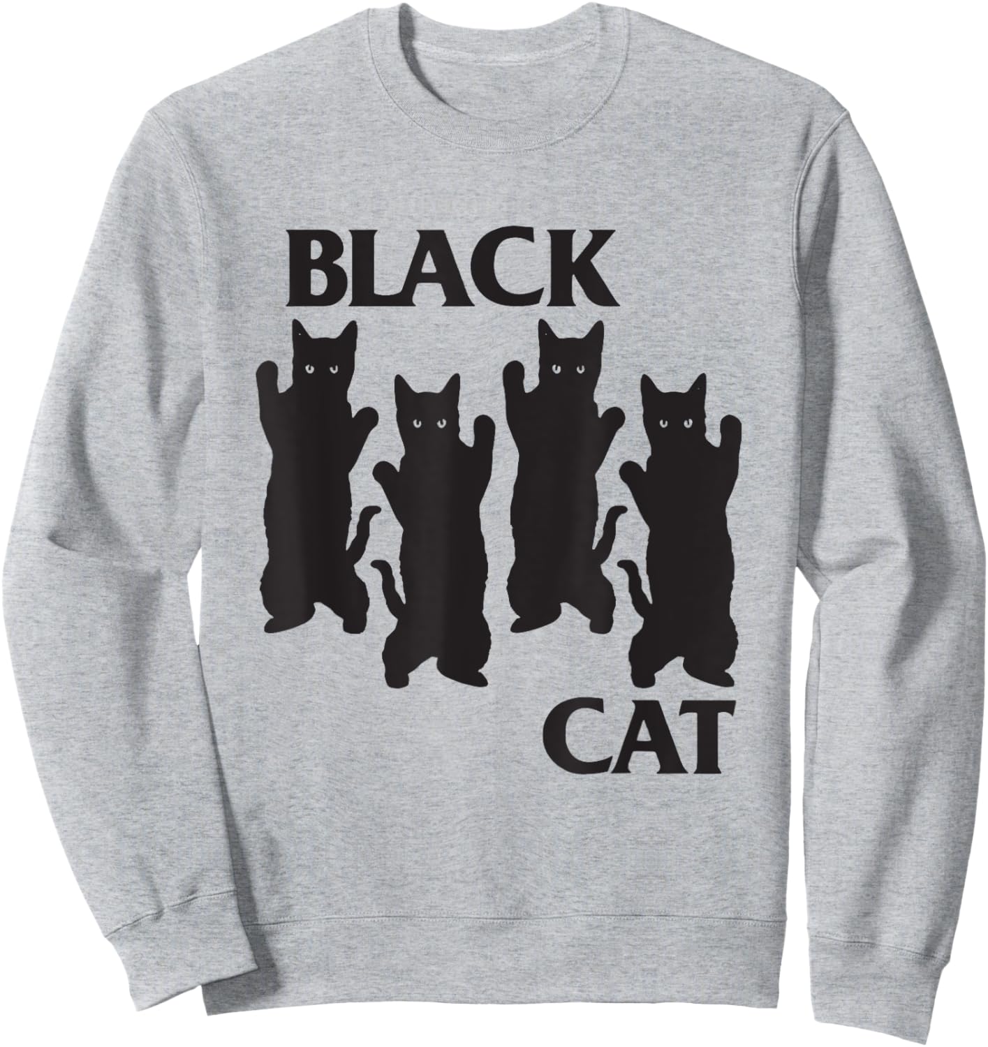 Four Black Cats Cat Lover Mom Dad Funny Sweatshirt - Sweatshirt | Ash