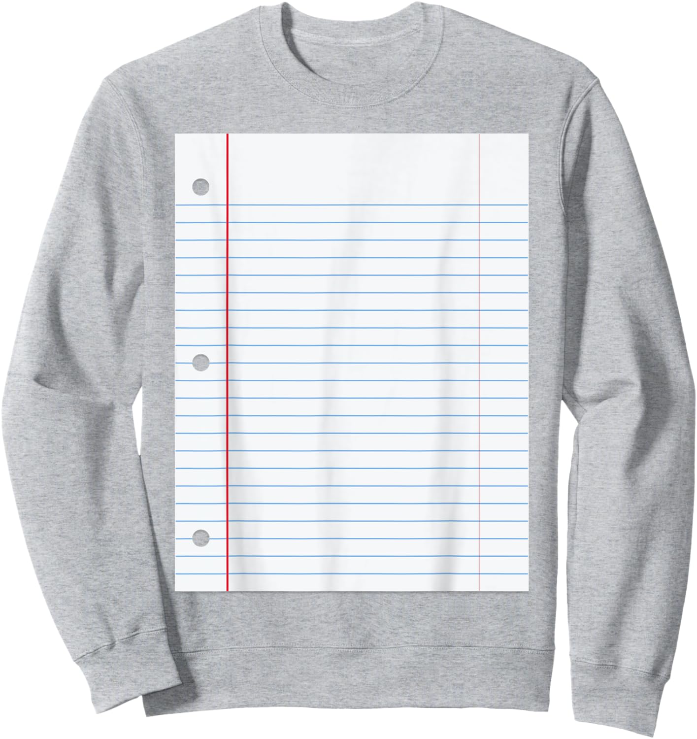 Funny Lined Notebook Paper Group Halloween Costume Sweatshirt - Sweatshirt | Ash