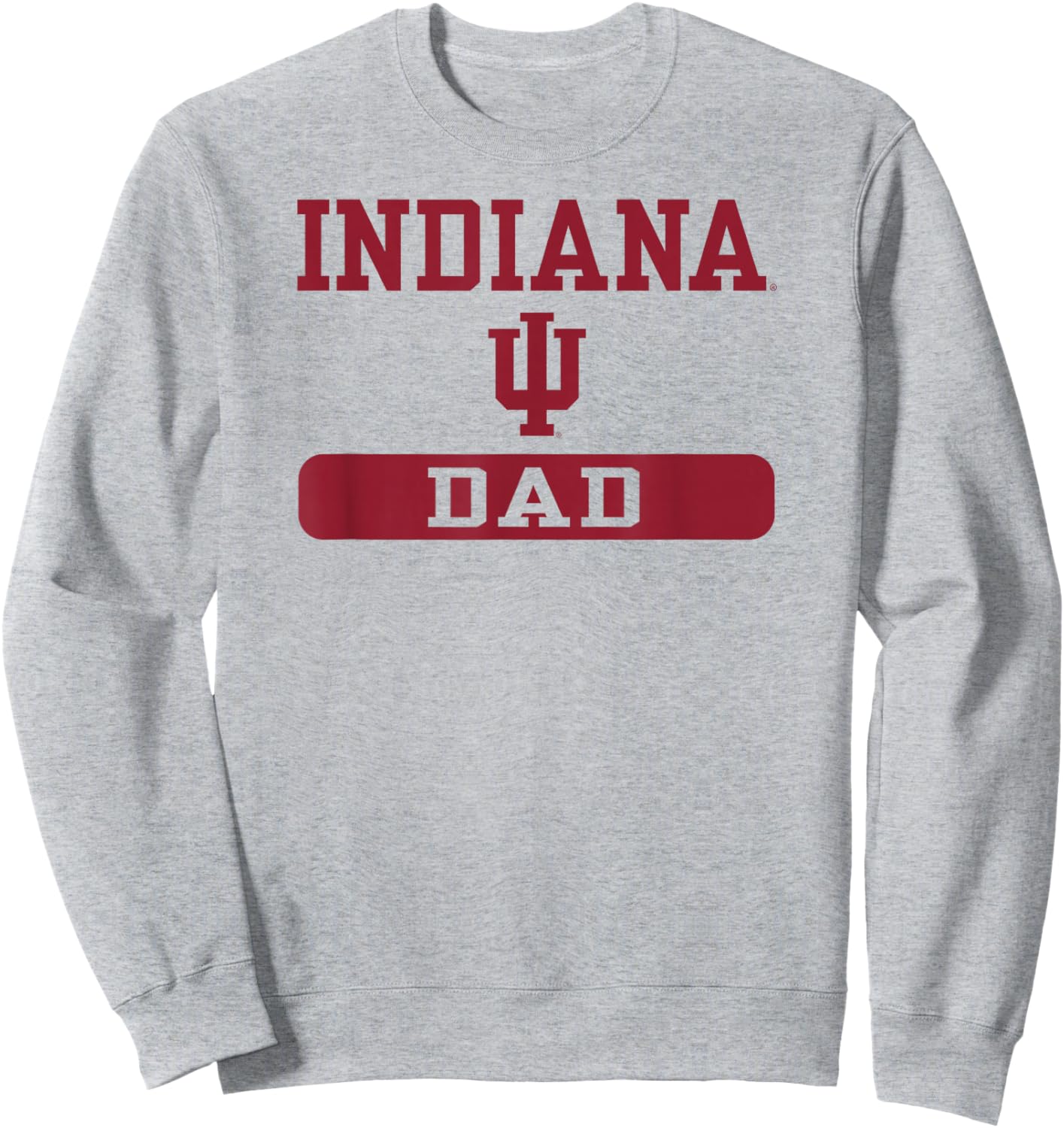 Indiana Hoosiers Dad White Officially Licensed Sweatshirt - Sweatshirt | Ash