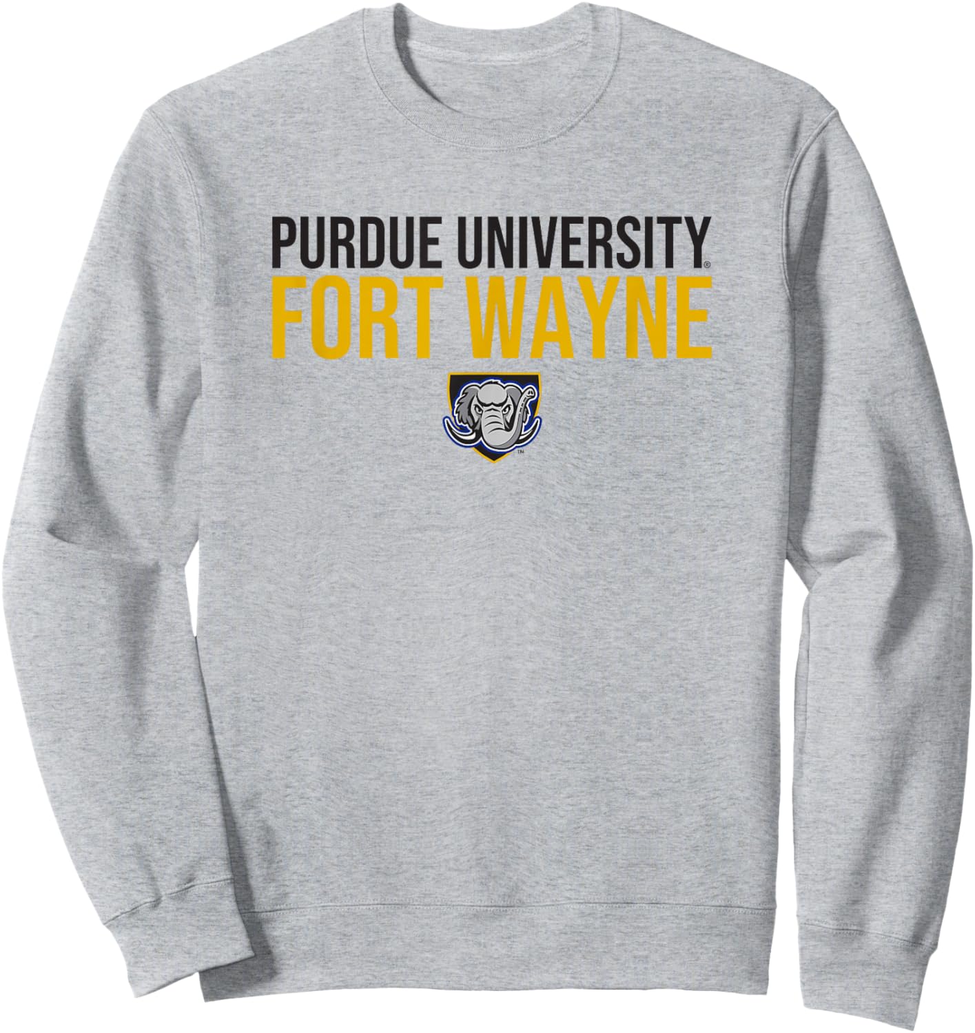 Purdue University Fort Wayne Mastodons Stacked Sweatshirt - Sweatshirt | Ash