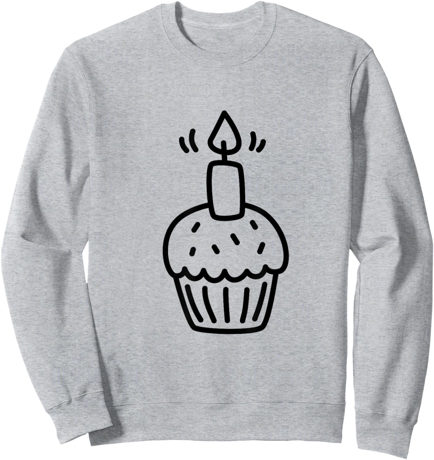 Muffin avec Une Bougie d'anniversaire Sweatshirt - Sweatshirt | Ash