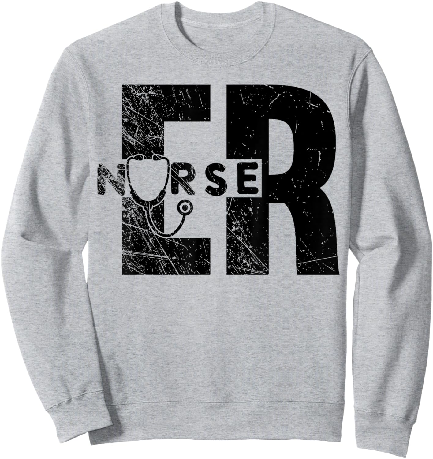 Proud ER Emergency Room Nurse, Nurse Lover Sweatshirt - Sweatshirt | Ash