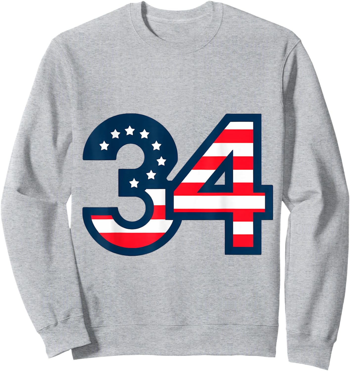 34 Guilty Trial Judge USA Flag Women Kids Men Sweatshirt - Sweatshirt | Ash