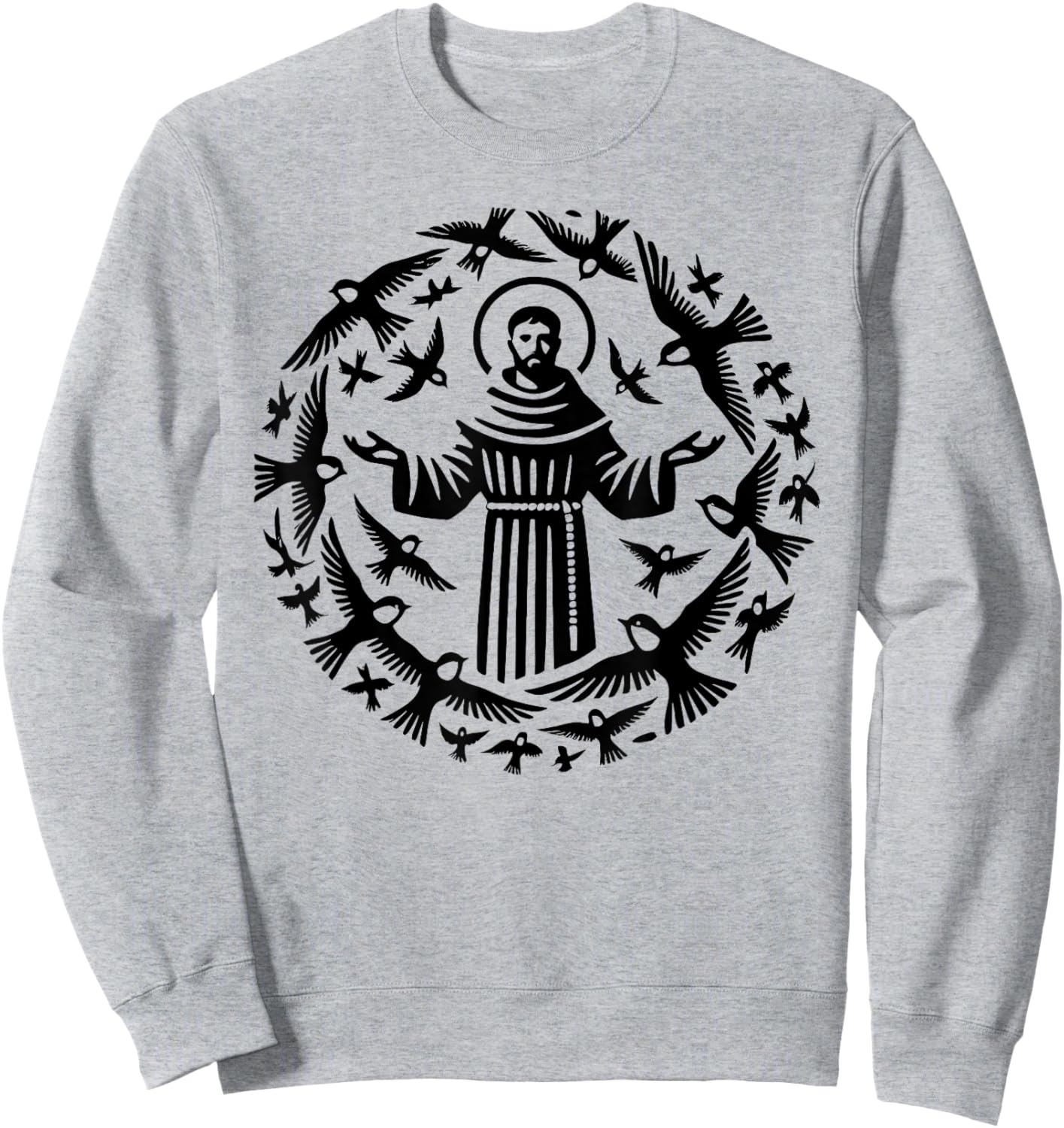 St Francis of Assisi Patron Saint of Animals Birds Sweatshirt - Sweatshirt | Ash