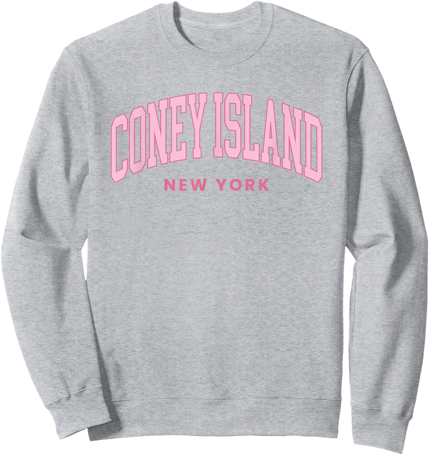 Coney Island New York Retro Preppy Throwback Women Girl Pink Sweatshirt - Sweatshirt | Ash