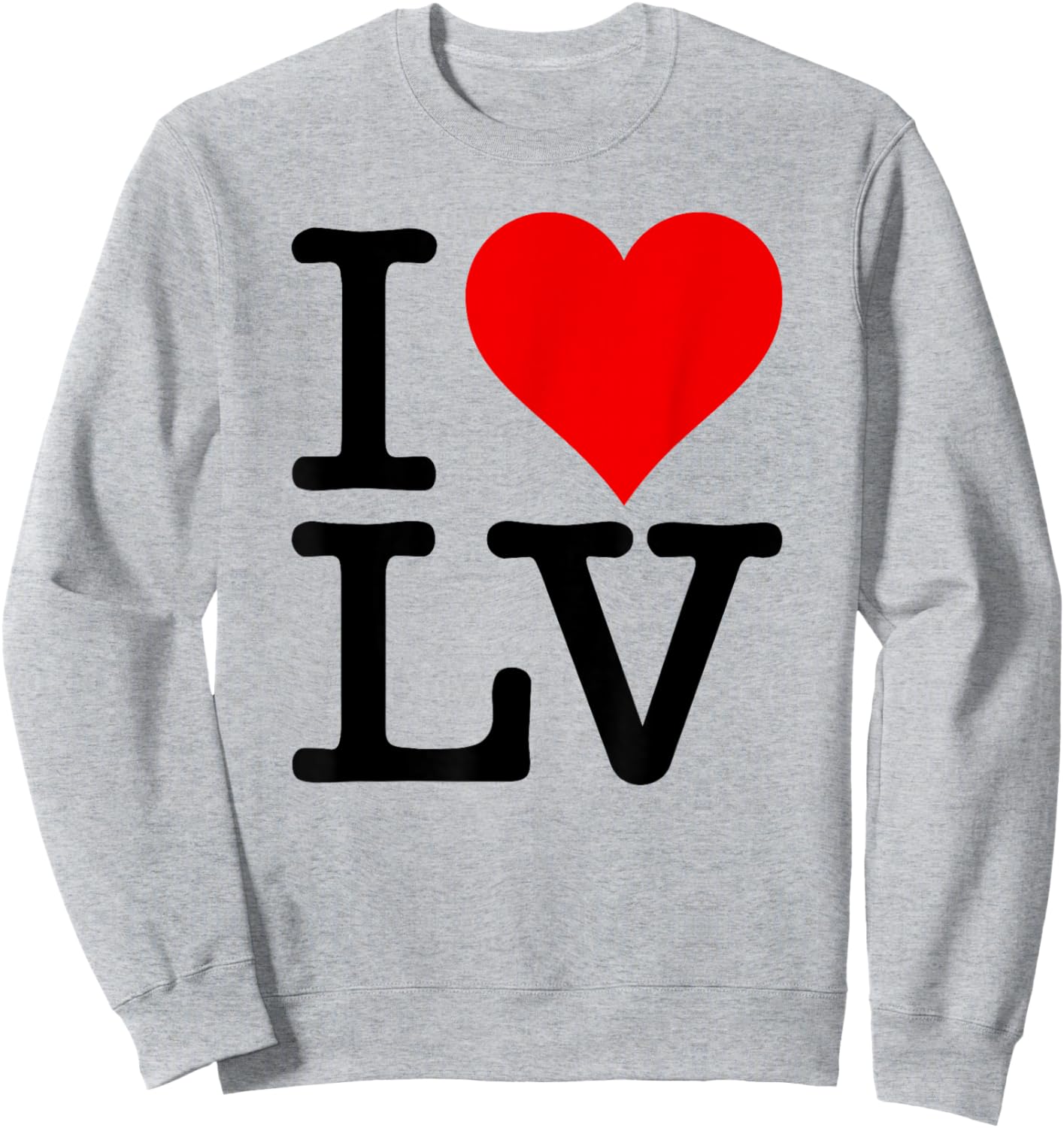 Love Heart Las Vegas Nevada LV Sweatshirt - Sweatshirt | Ash