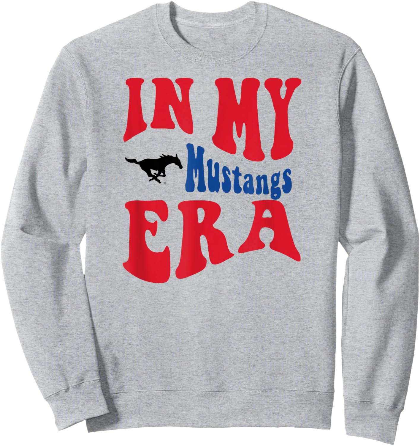 SMU Mustangs Era White Officially Licensed Sweatshirt - Sweatshirt | Ash