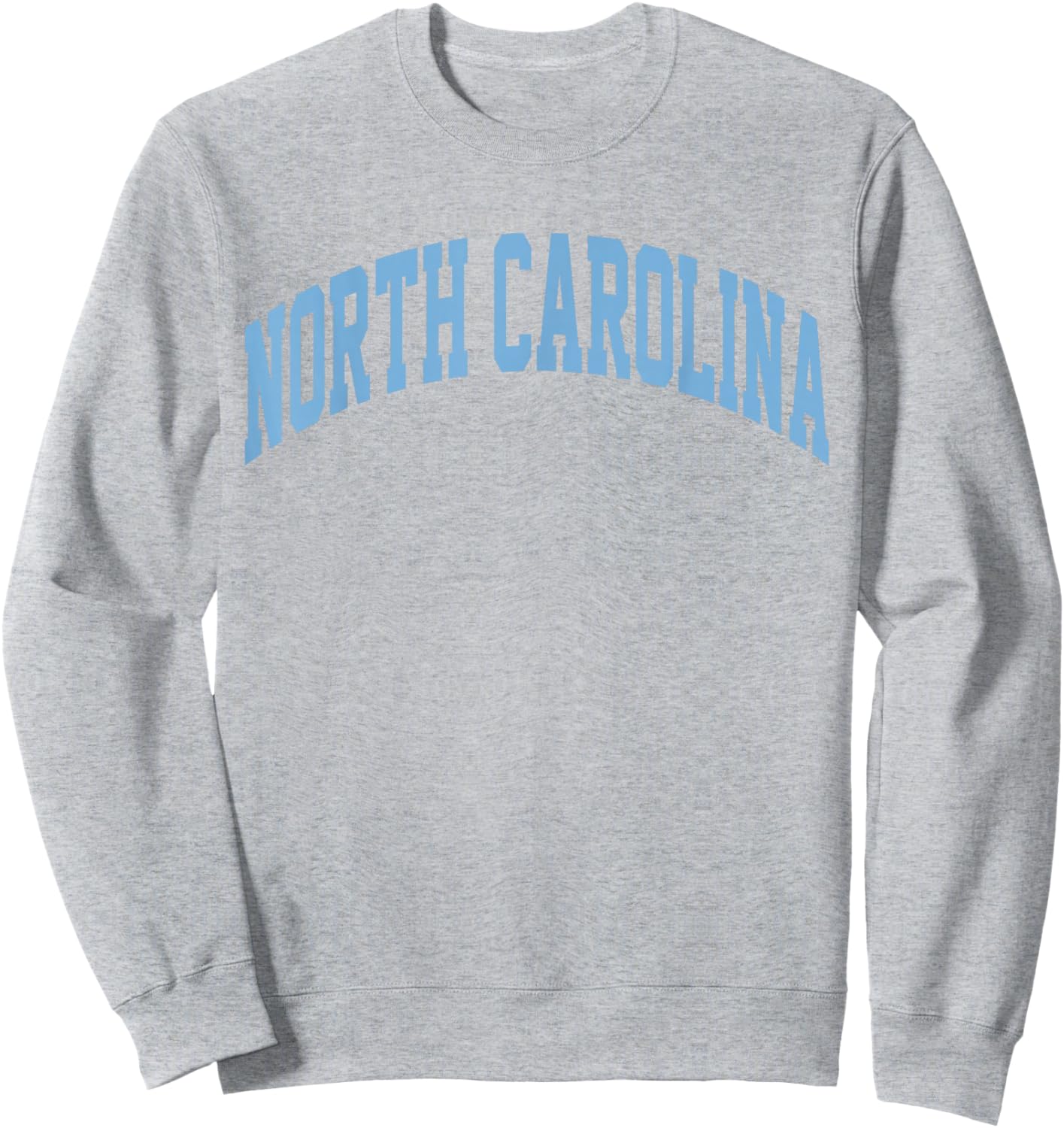 Retro North Carolina Blue Souvenir Simple North Carolina Sweatshirt - Sweatshirt | Ash