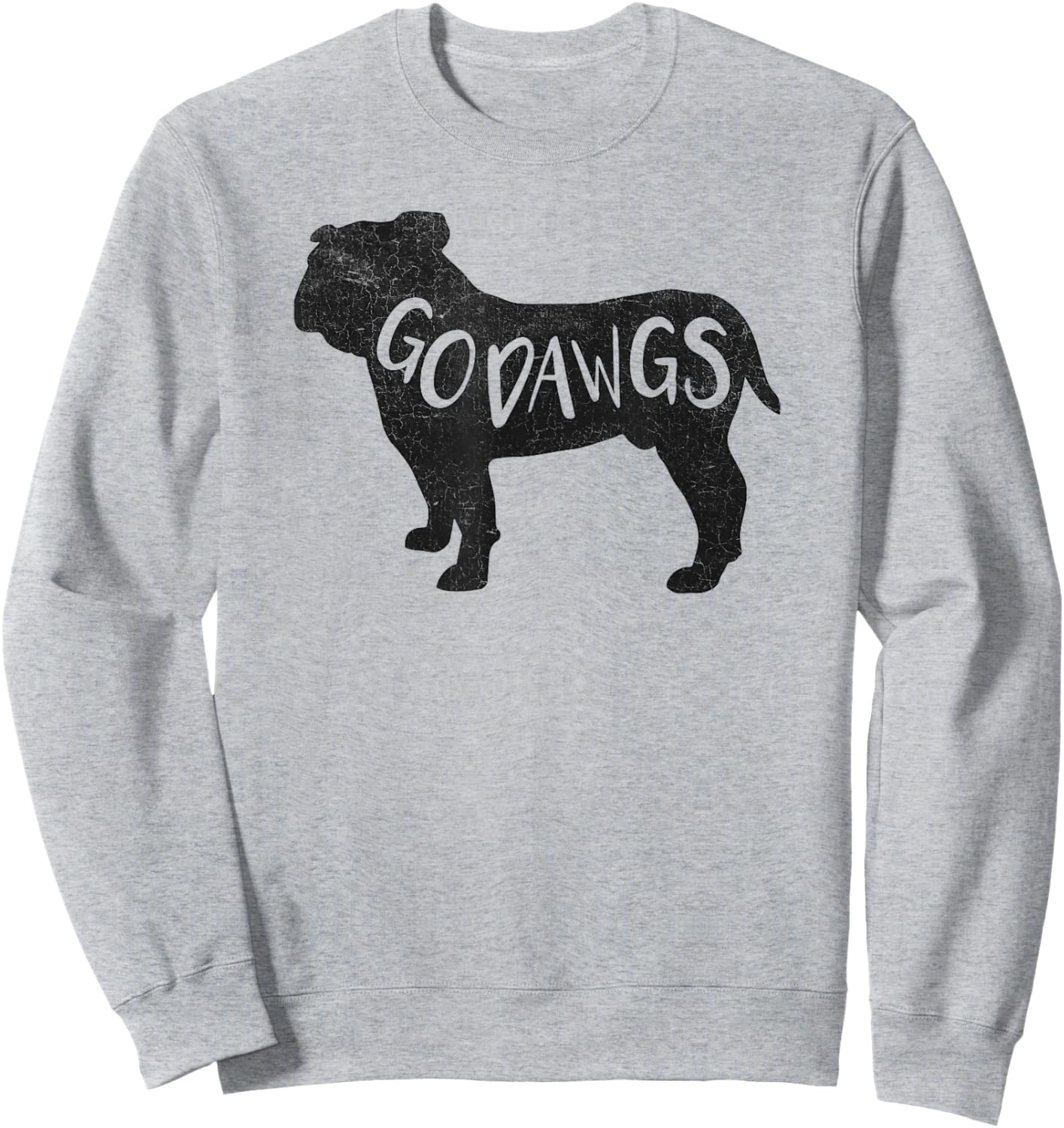 Go Dawgs Funny Bulldogs Sweatshirt - Sweatshirt | Ash