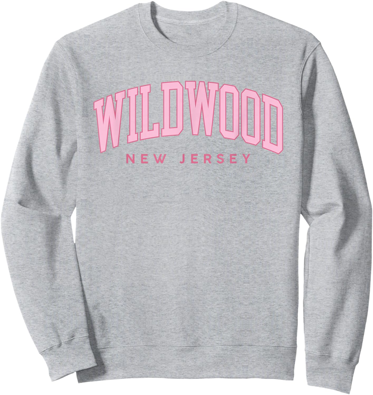 Wildwood New Jersey Retro Preppy Throwback Pink Girls Sweatshirt - Sweatshirt | Ash