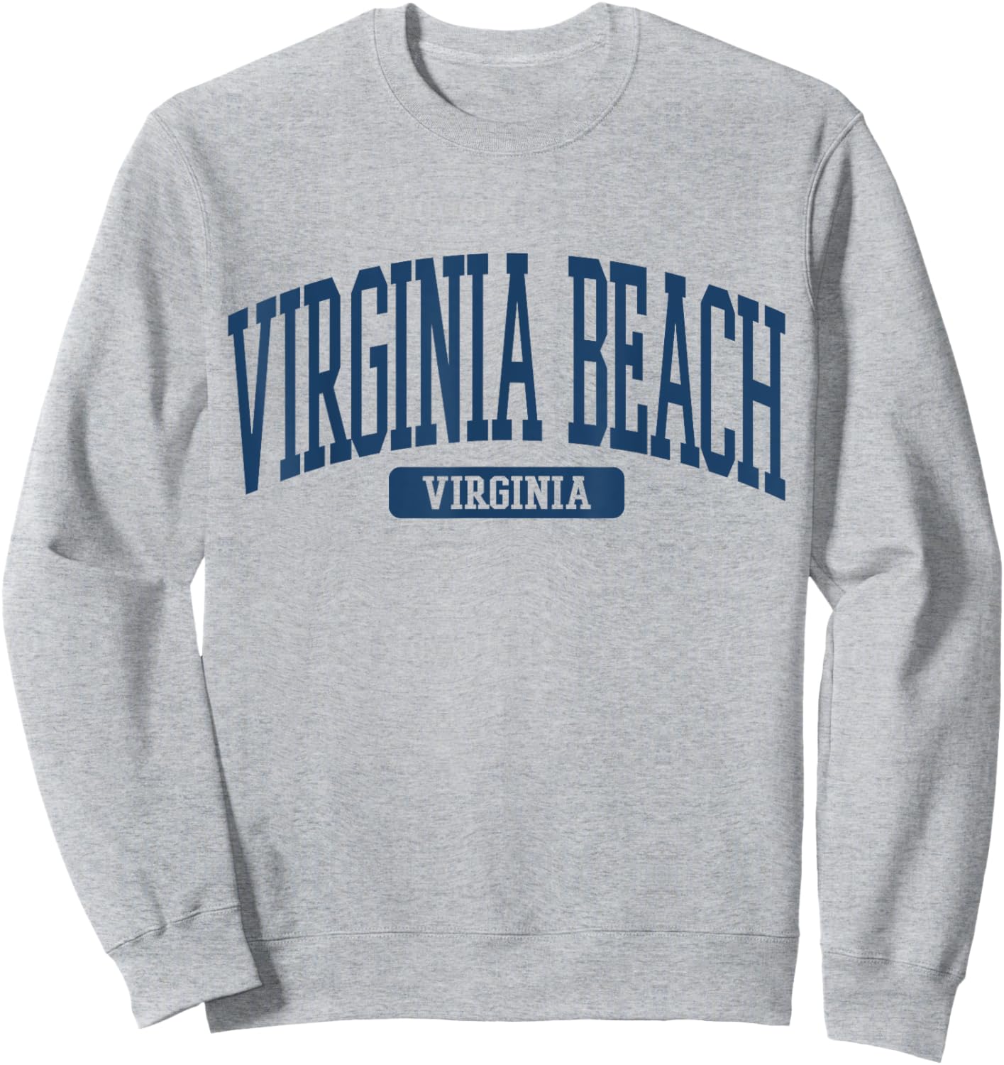 Virginia Beach Virginia Souvenir Beach, Retro, Minimalist Sweatshirt - Sweatshirt | Ash