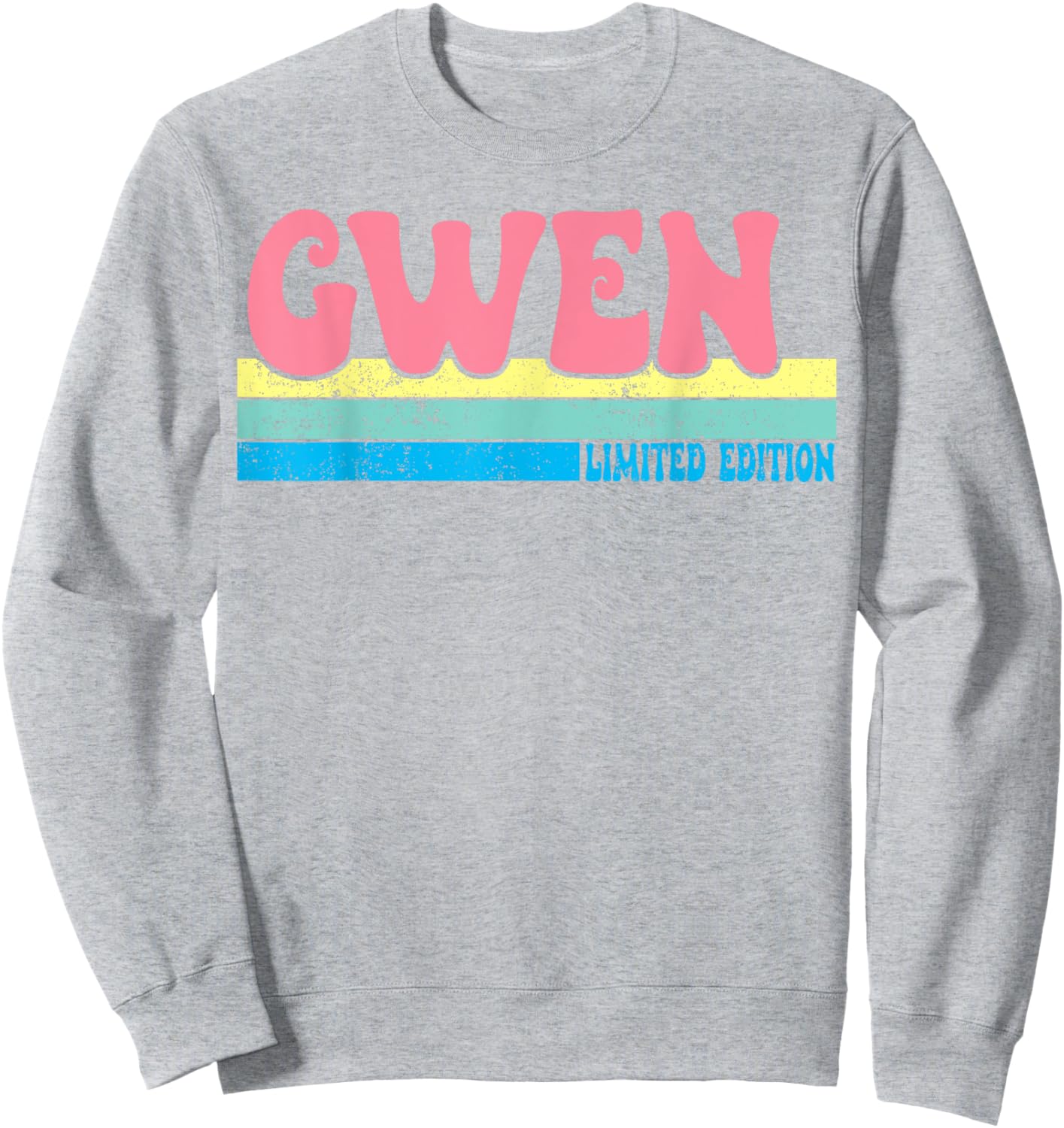GWEN Name Personalized Cute Idea Groovy Women GWEN Sweatshirt - Sweatshirt | Ash