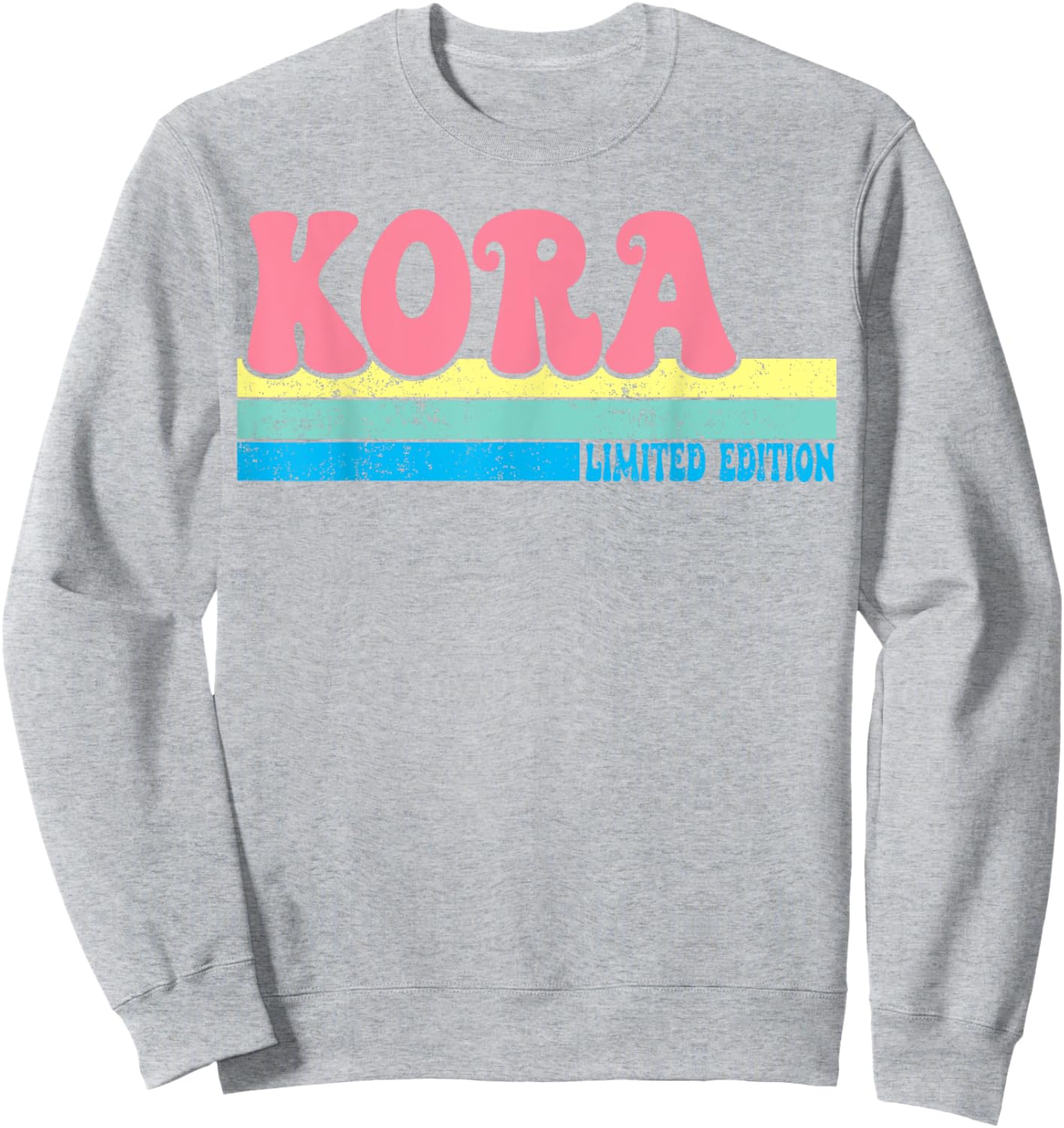 KORA Name Personalized Cute Idea Groovy Women KORA Sweatshirt - Sweatshirt | Ash