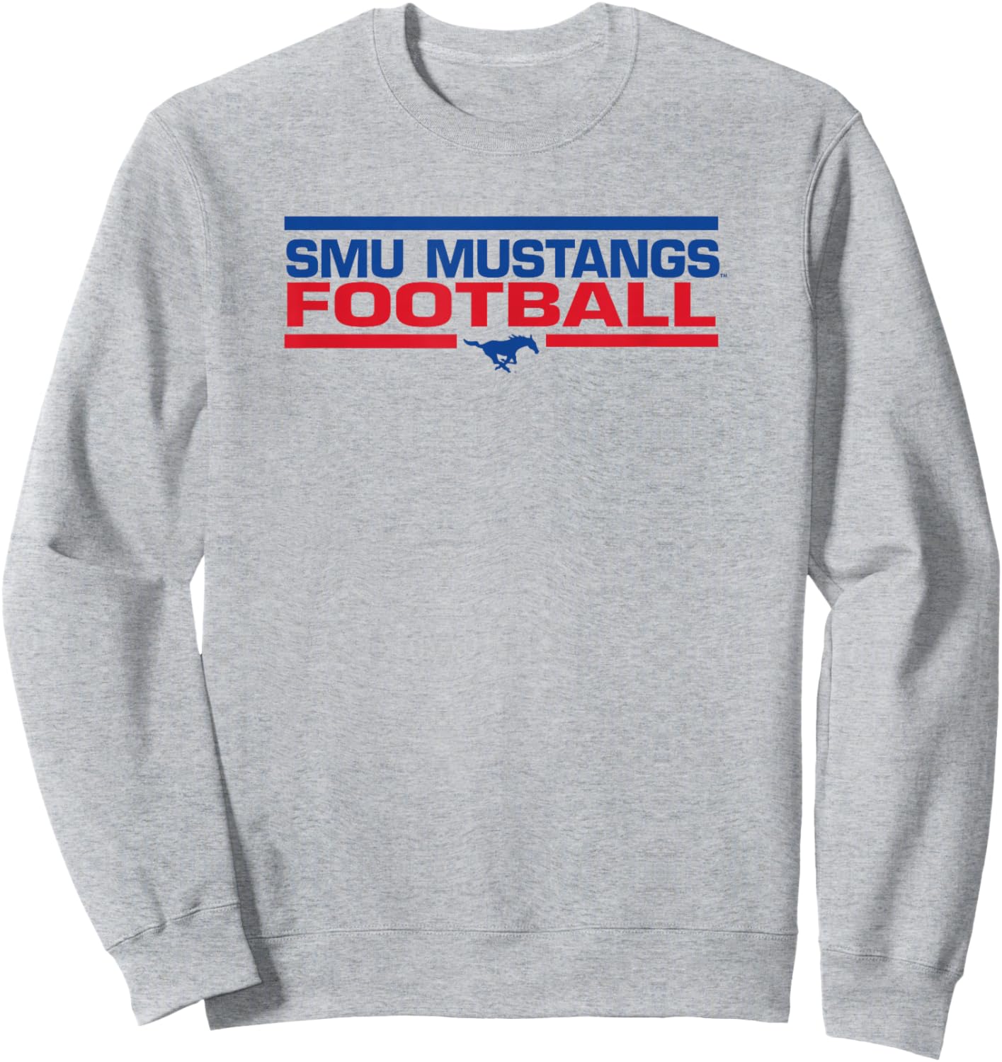 SMU Mustangs Football Tackle White Officially Licensed Sweatshirt - Sweatshirt | Ash