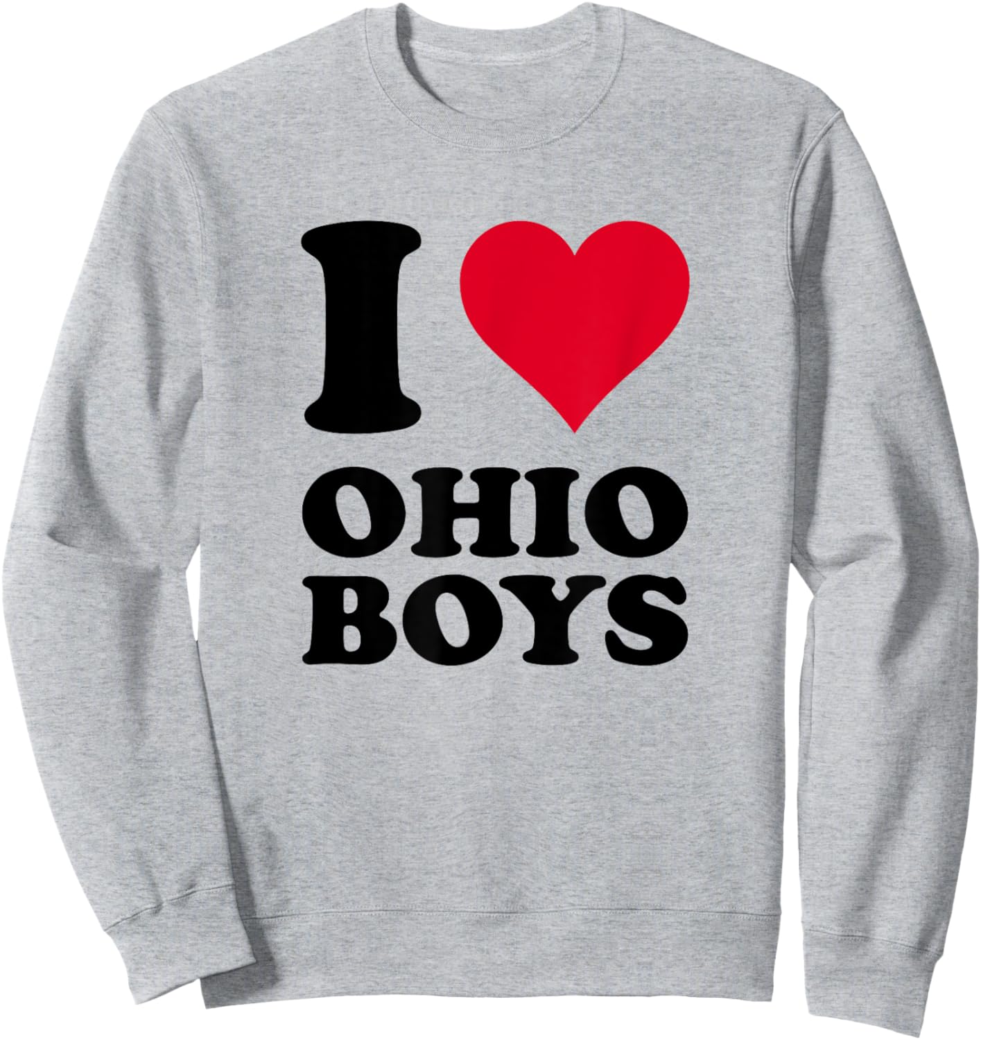 I Love Ohio Boys Sweatshirt - Sweatshirt | Ash