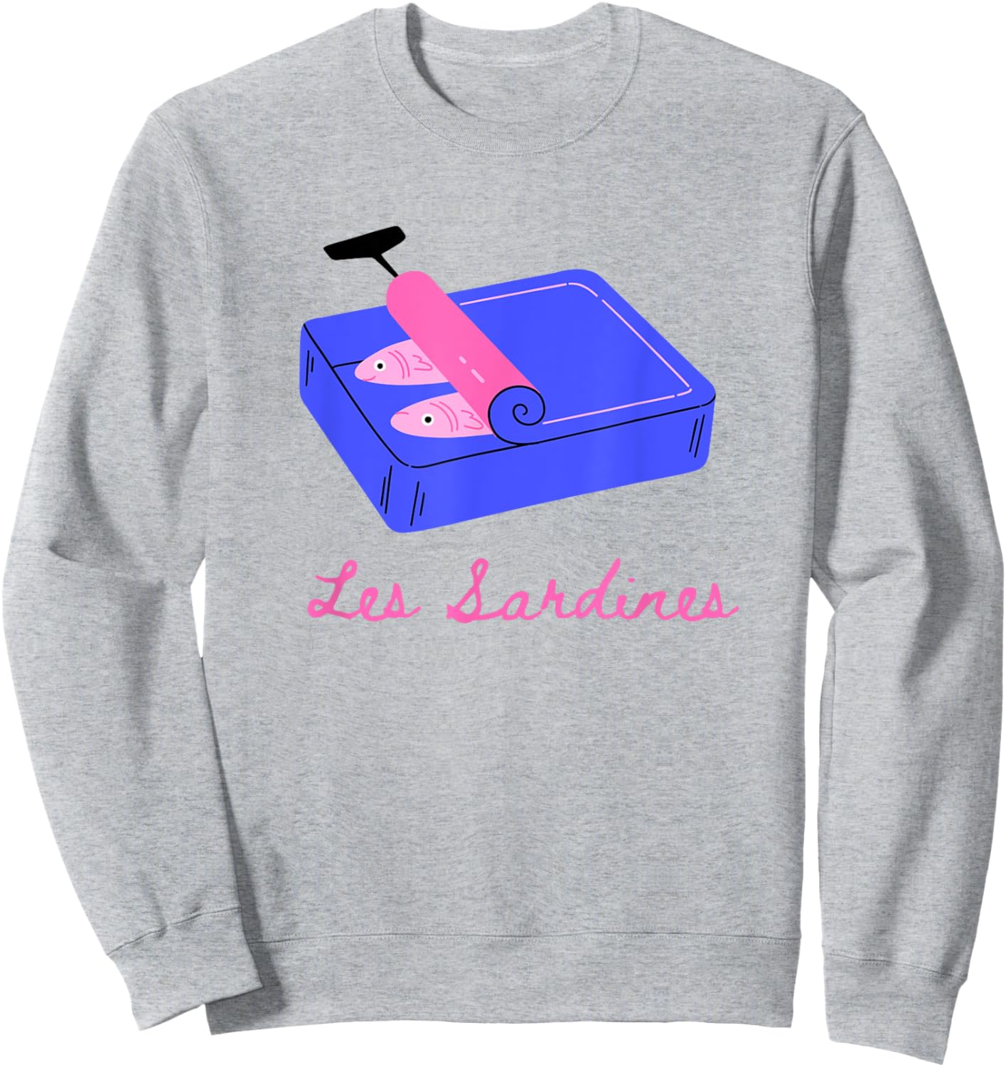 Les sardines fisherman aesthetic coastal sardine fish Sweatshirt - Sweatshirt | Ash