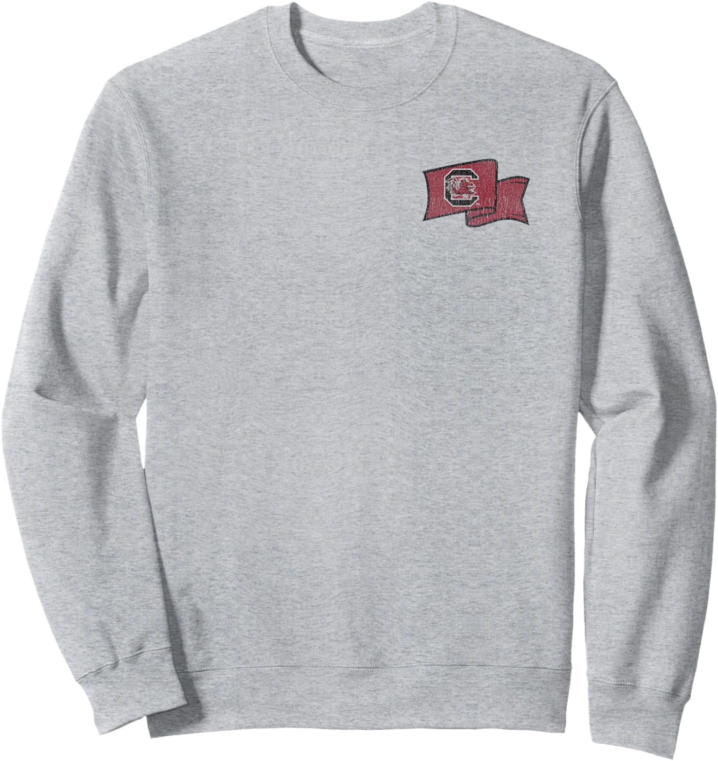 South Carolina Gamecocks Front/Back Vintage Flag Gray Sweatshirt - Sweatshirt | Ash
