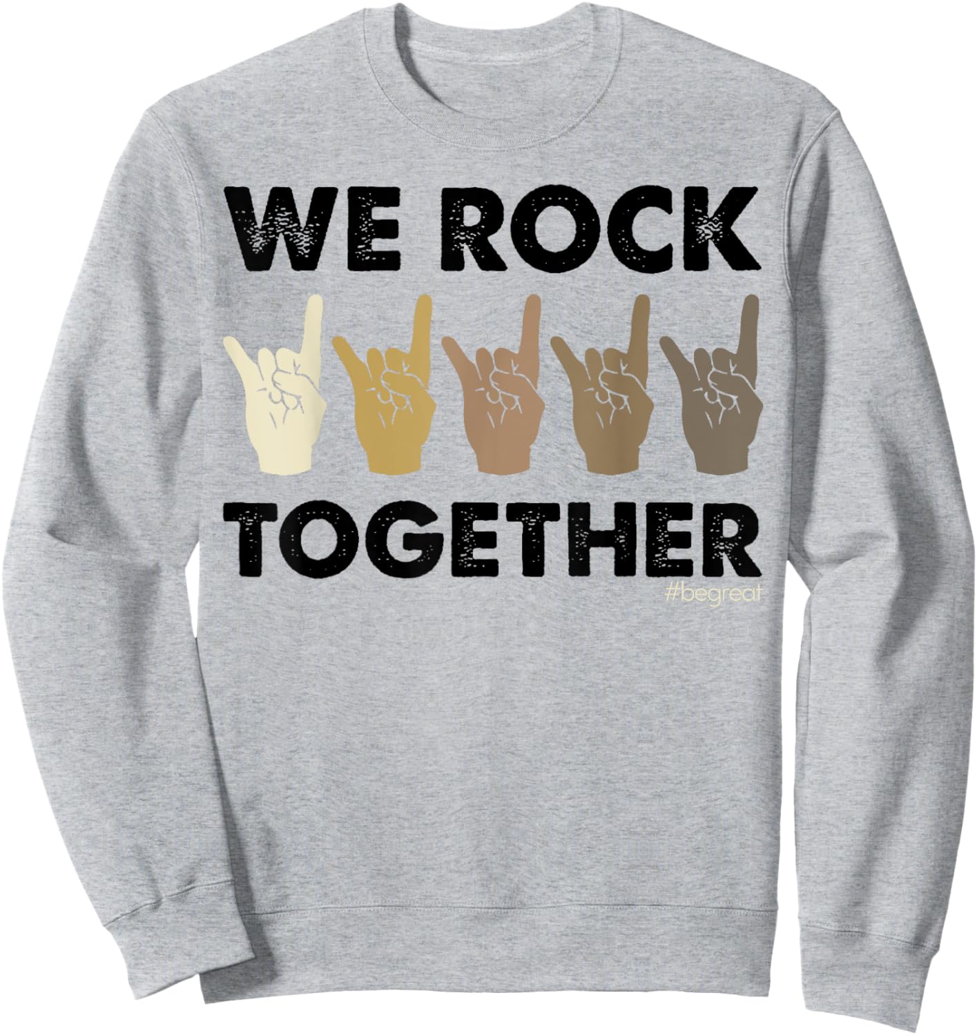 We Rock Together Funny Sign Language Sweatshirt - Sweatshirt | Ash