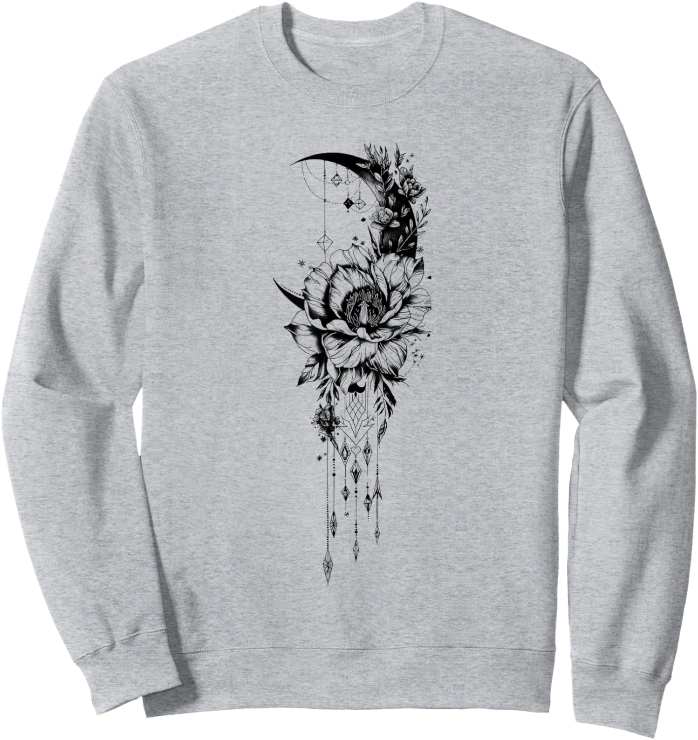 Celestial and Mystical Moon Goth Sweatshirt - Sweatshirt | Ash