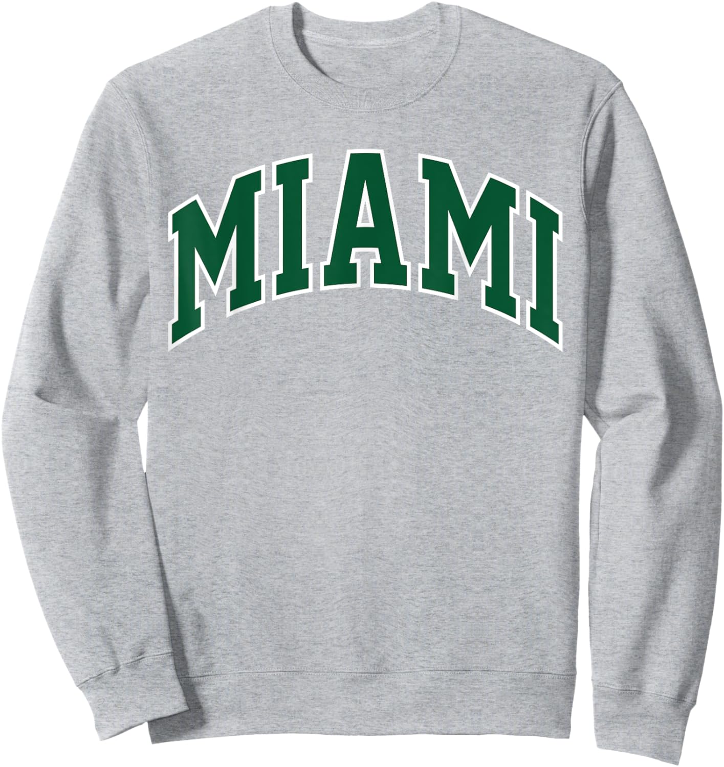Retro Miami Men Miami Women Vintage Green White FL Souvenir Sweatshirt - Sweatshirt | Ash