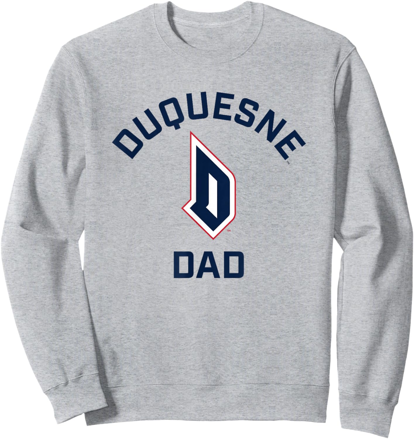 Duquesne University Dukes Arched Dad Sweatshirt - Sweatshirt | Ash