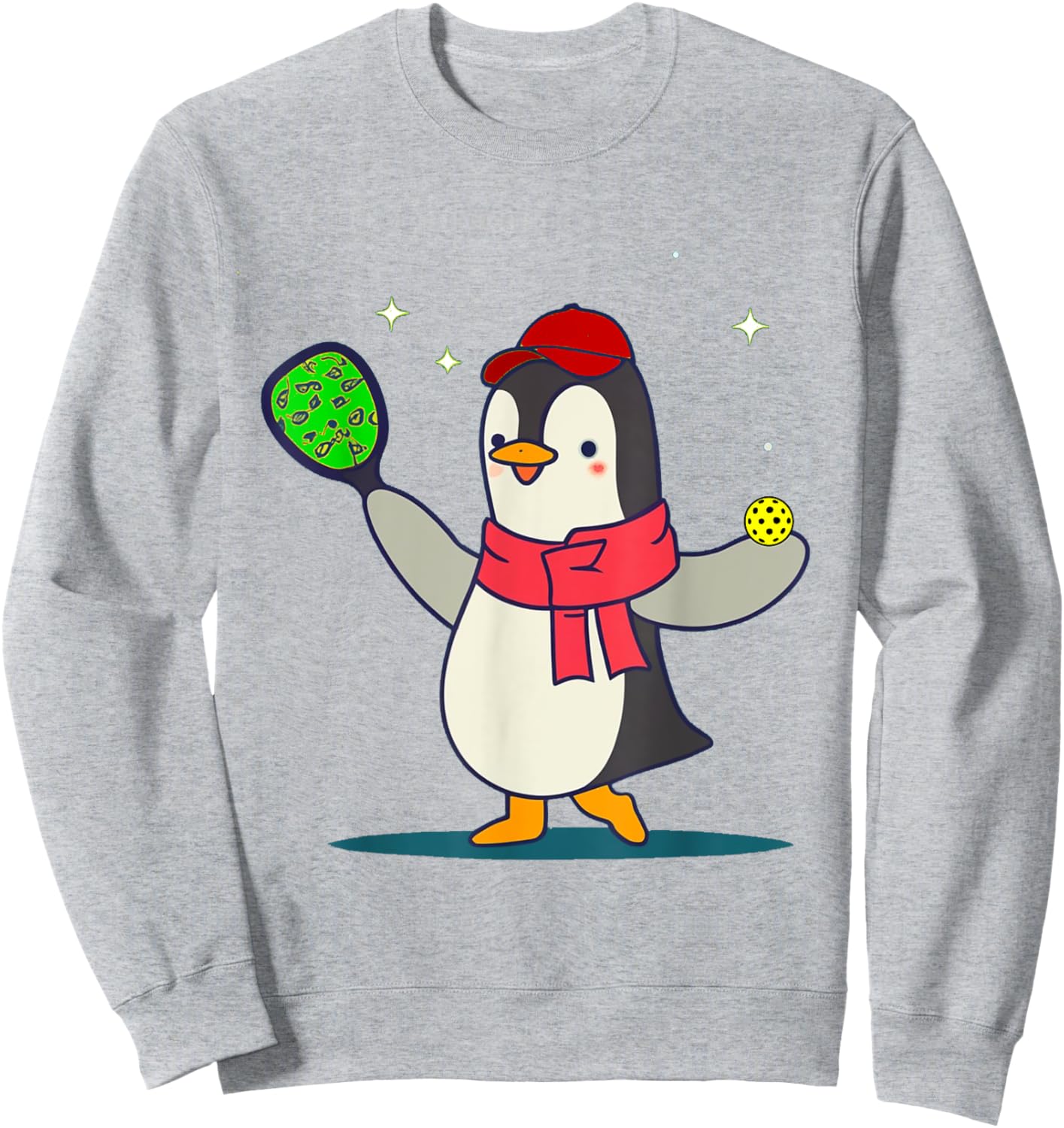 Smileteessports Funny Penguin Playing Pickleball Sports Sweatshirt - Sweatshirt | Ash