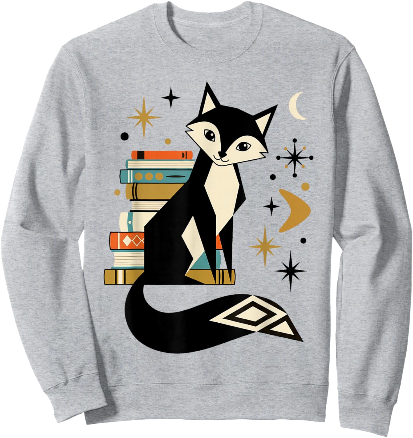 Vintage Retro Mid-Century Modern Look Fox 50s 60s Style Sweatshirt - Sweatshirt | Ash