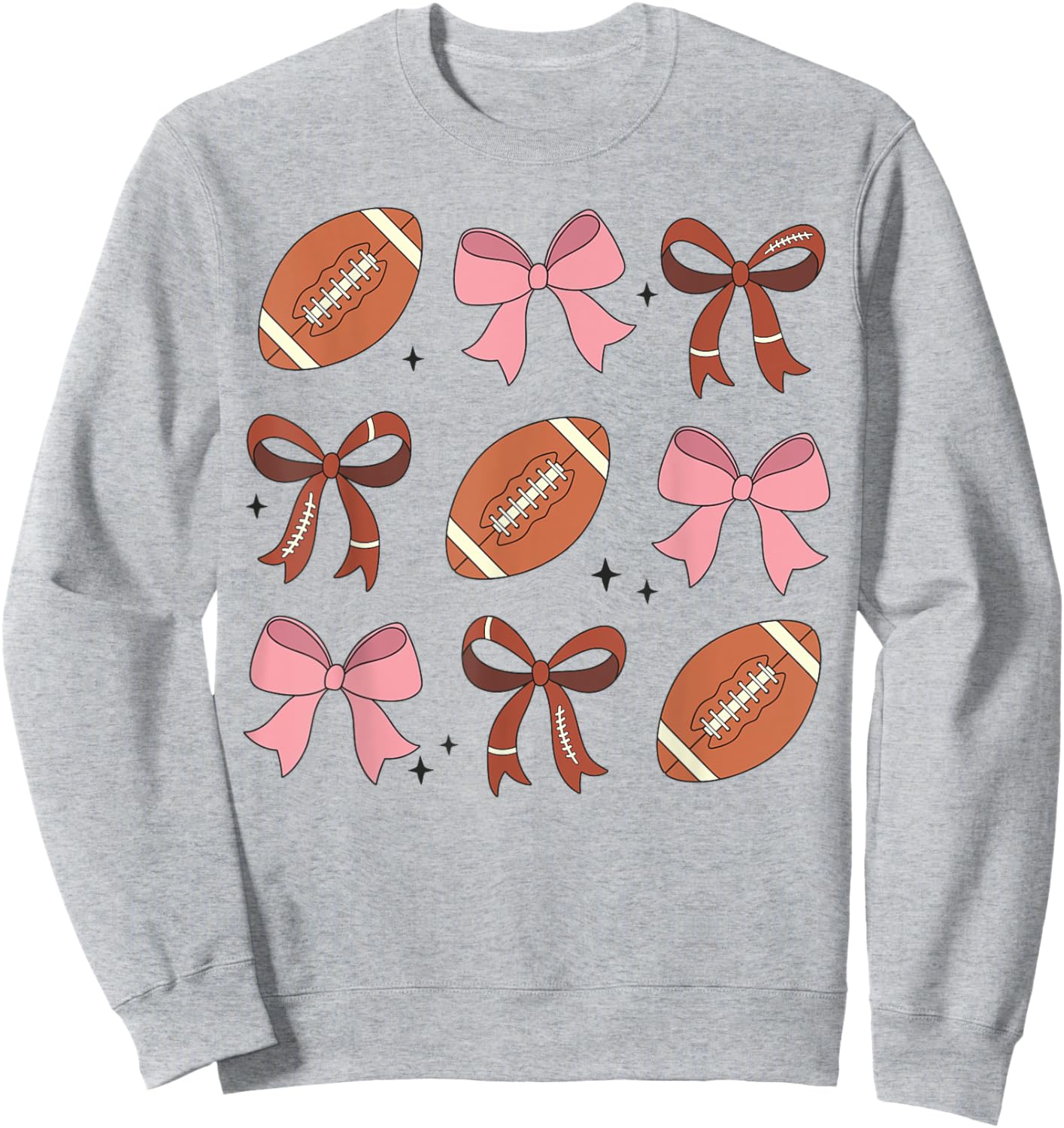 Vintage Football Coquette Pink Girls Sport Sweatshirt - Sweatshirt | Ash