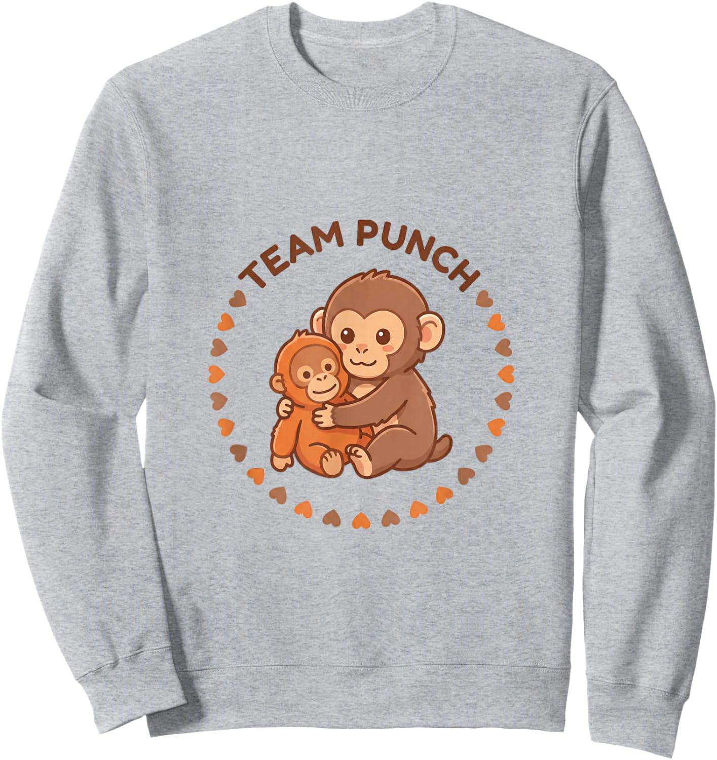 Team Punch Baby Monkey - Heartwarming Story Sweatshirt - Sweatshirt | Ash