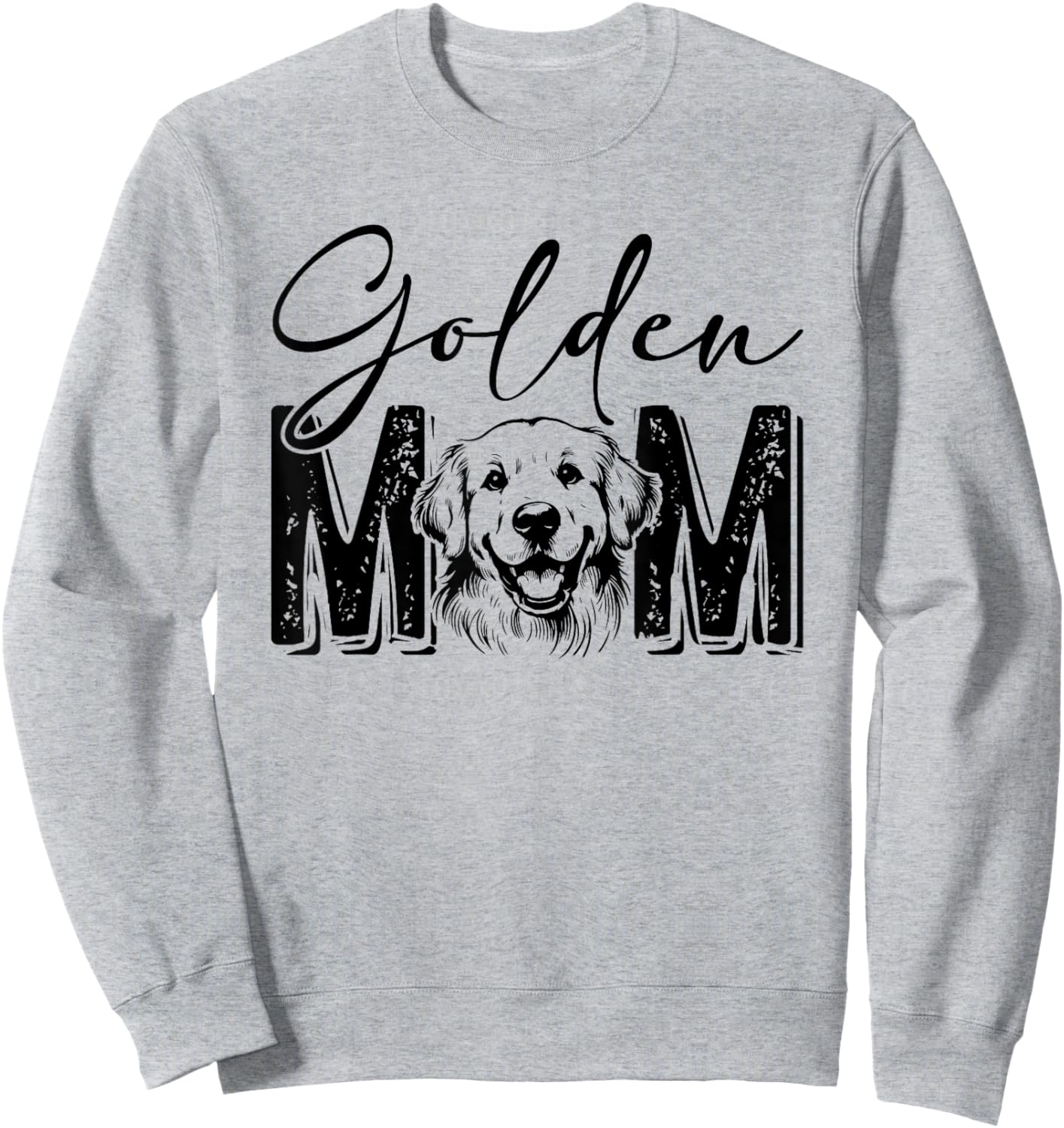 Golden Mom Golden Retriever Lover Dog Mama Funny Retro Sweatshirt - Sweatshirt | Ash