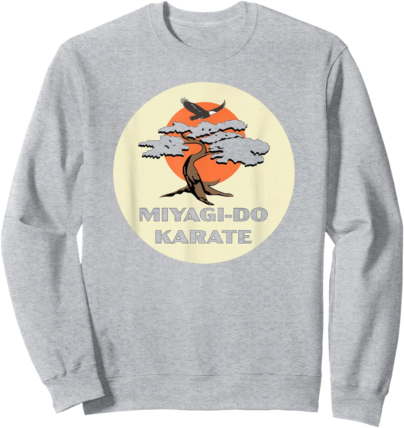 Cobra Kai Miyagi-Do Karate Eagle Fang Bonsai Tree Dojo Logo Sweatshirt - Sweatshirt | Ash