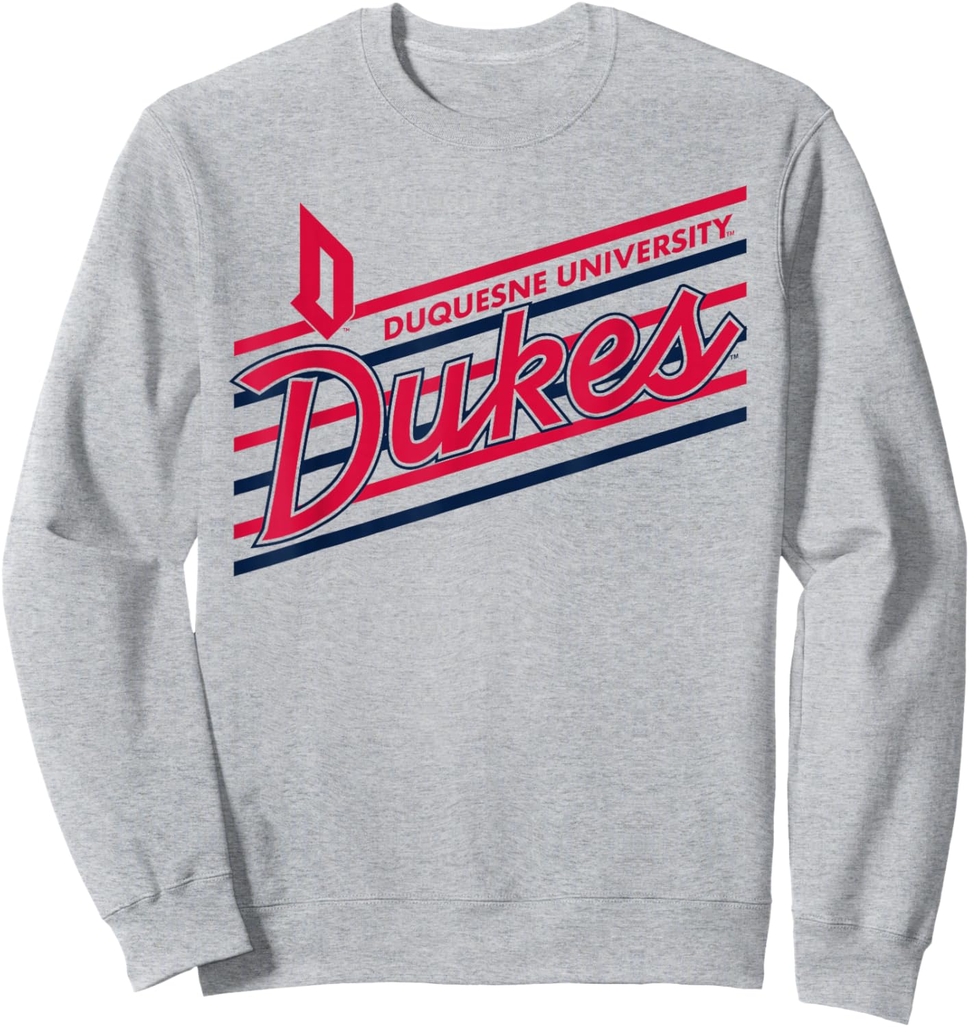 Duquesne Dukes Retro Performer White Officially Licensed Sweatshirt - Sweatshirt | Ash