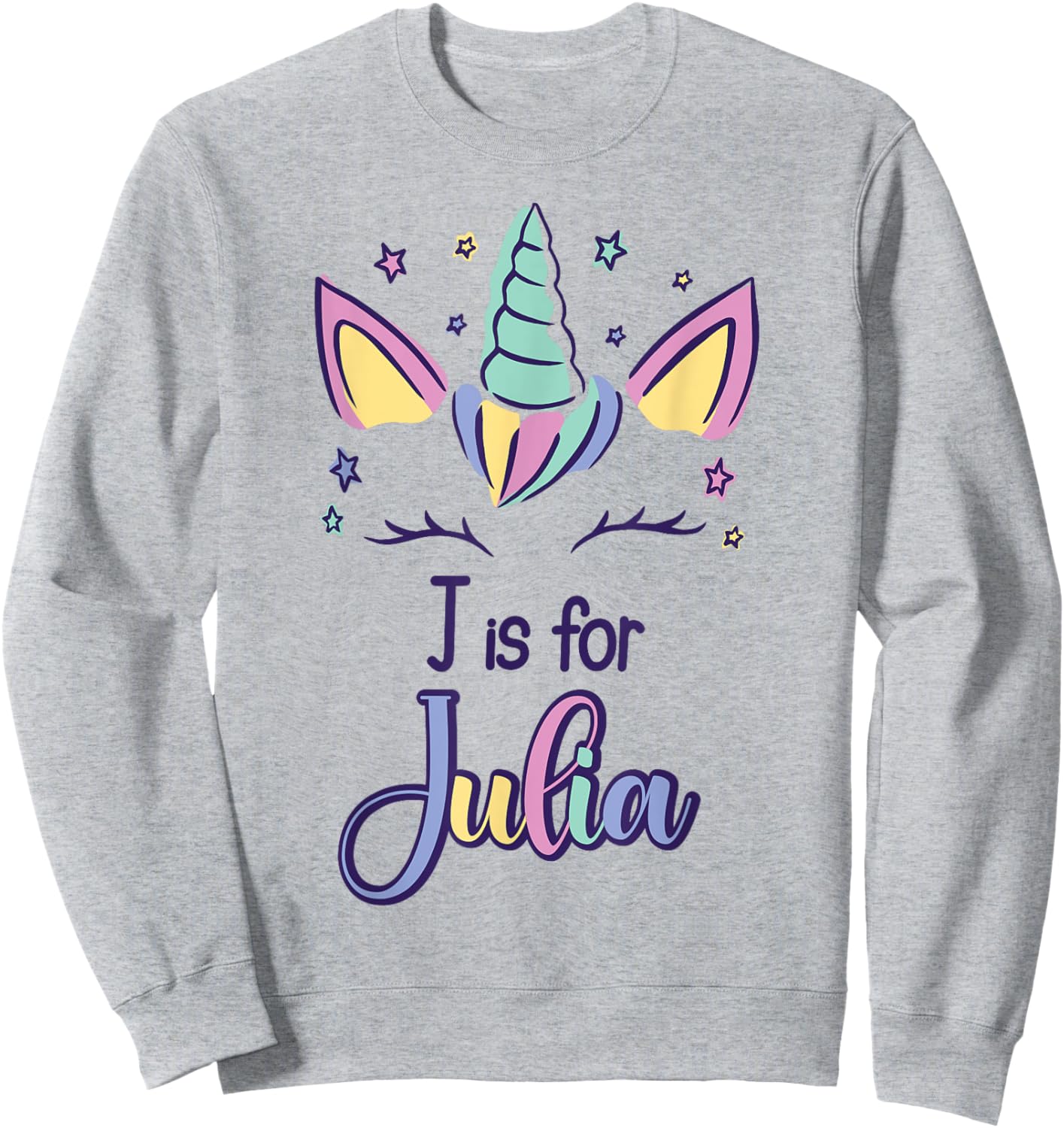 First Name Julia Personalized J Is For Julia Sweatshirt - Sweatshirt | Ash