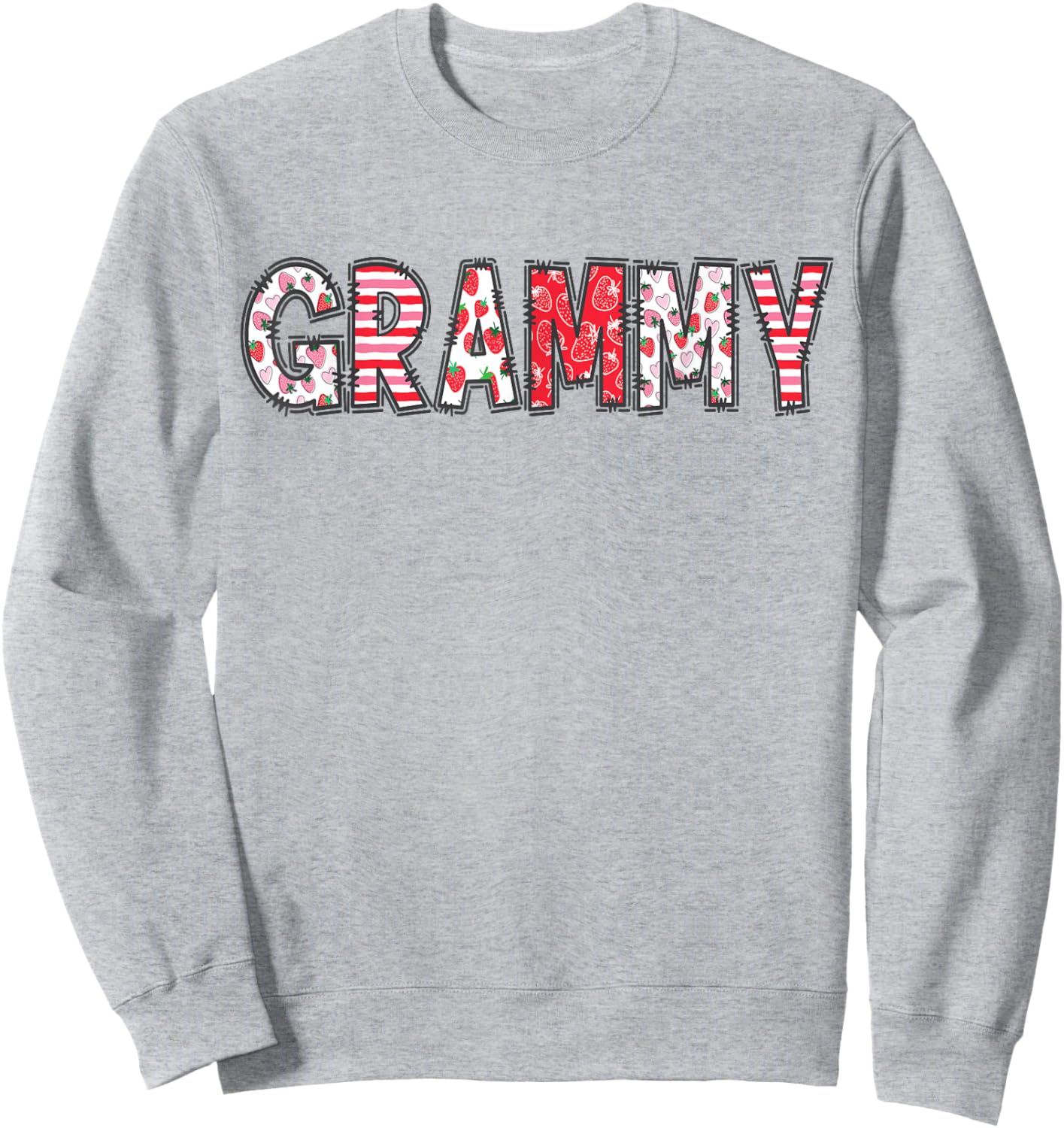 GRAMMY Of The Berry First Birthday Strawberry Family Party Sweatshirt - Sweatshirt | Ash