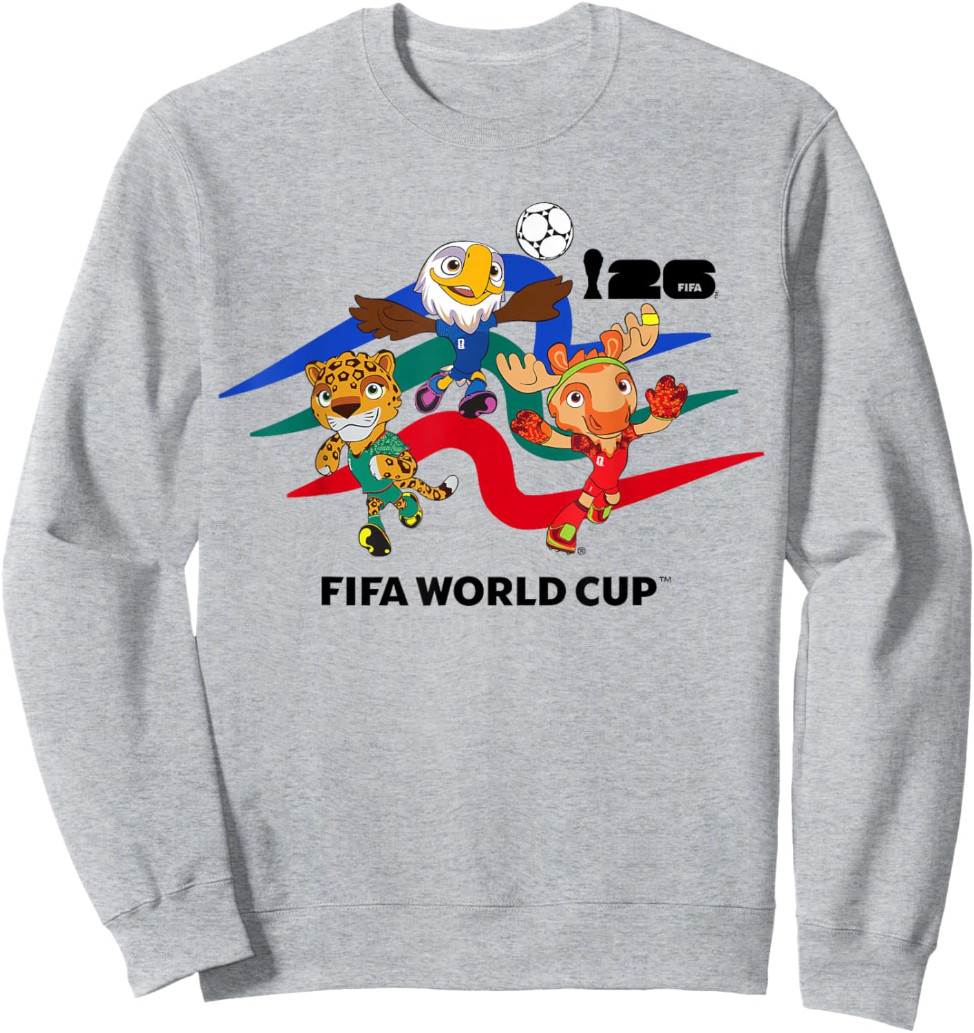 FIFA World CUP26 Host Country Maskottchen Action Sweatshirt - Sweatshirt | Ash