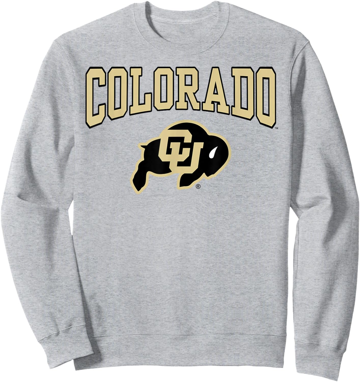 Elite Authentics Colorado Buffaloes Arched Logo Officially Licensed Sweatshirt - Sweatshirt | Ash