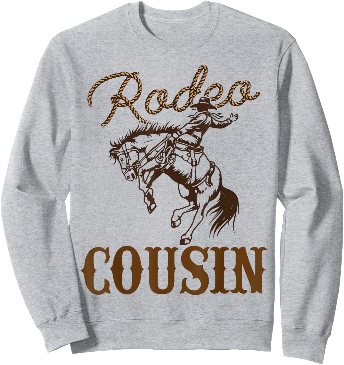 Cousin Birthday Cowboy Cowgirl Western Rodeo Cuz Bday Party Sweatshirt - Sweatshirt | Ash