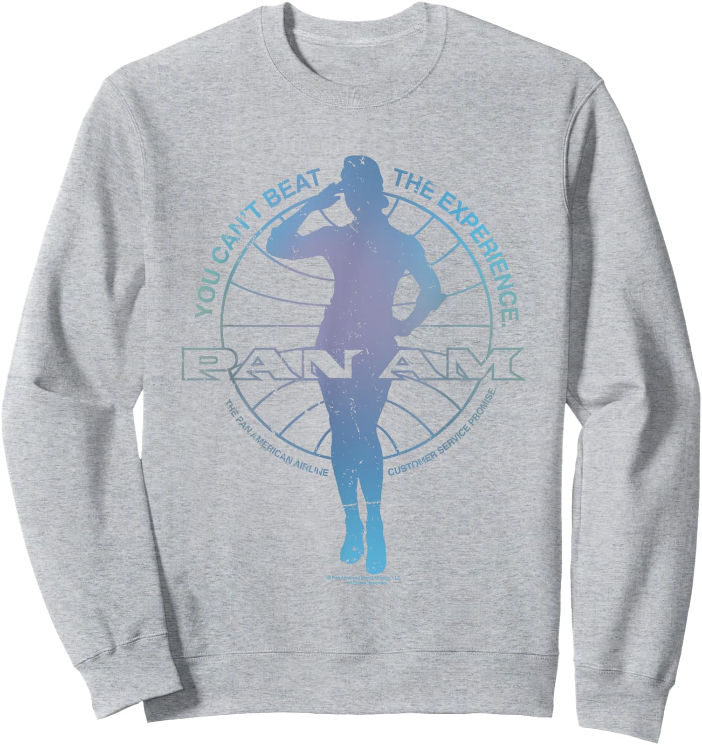 Pan Am Flight Attendant Salute Silhouette Sweatshirt - Sweatshirt | Ash