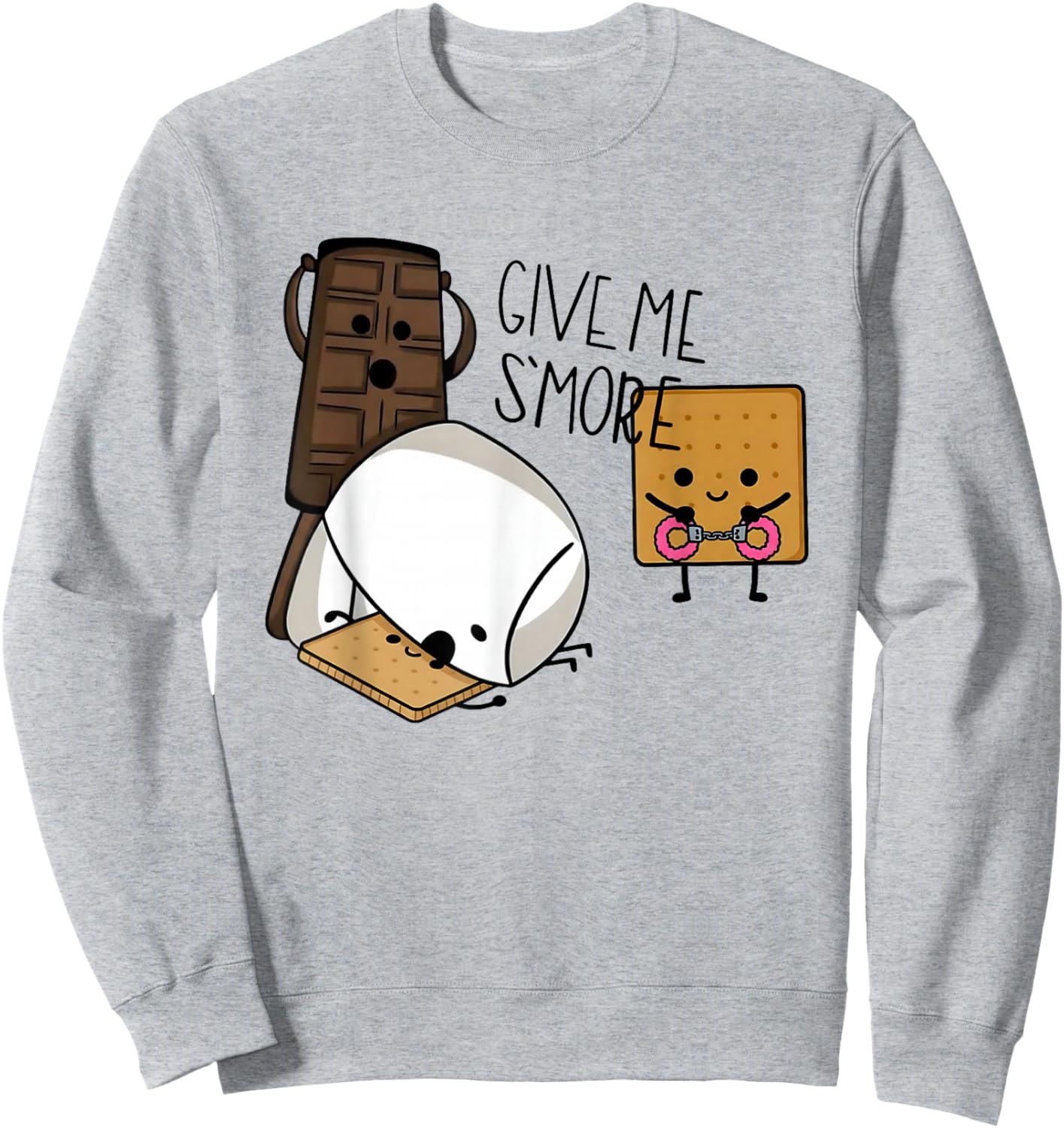 Give me S'More Funny Adult Shirts S'More Joke Sweatshirt - Sweatshirt | Ash